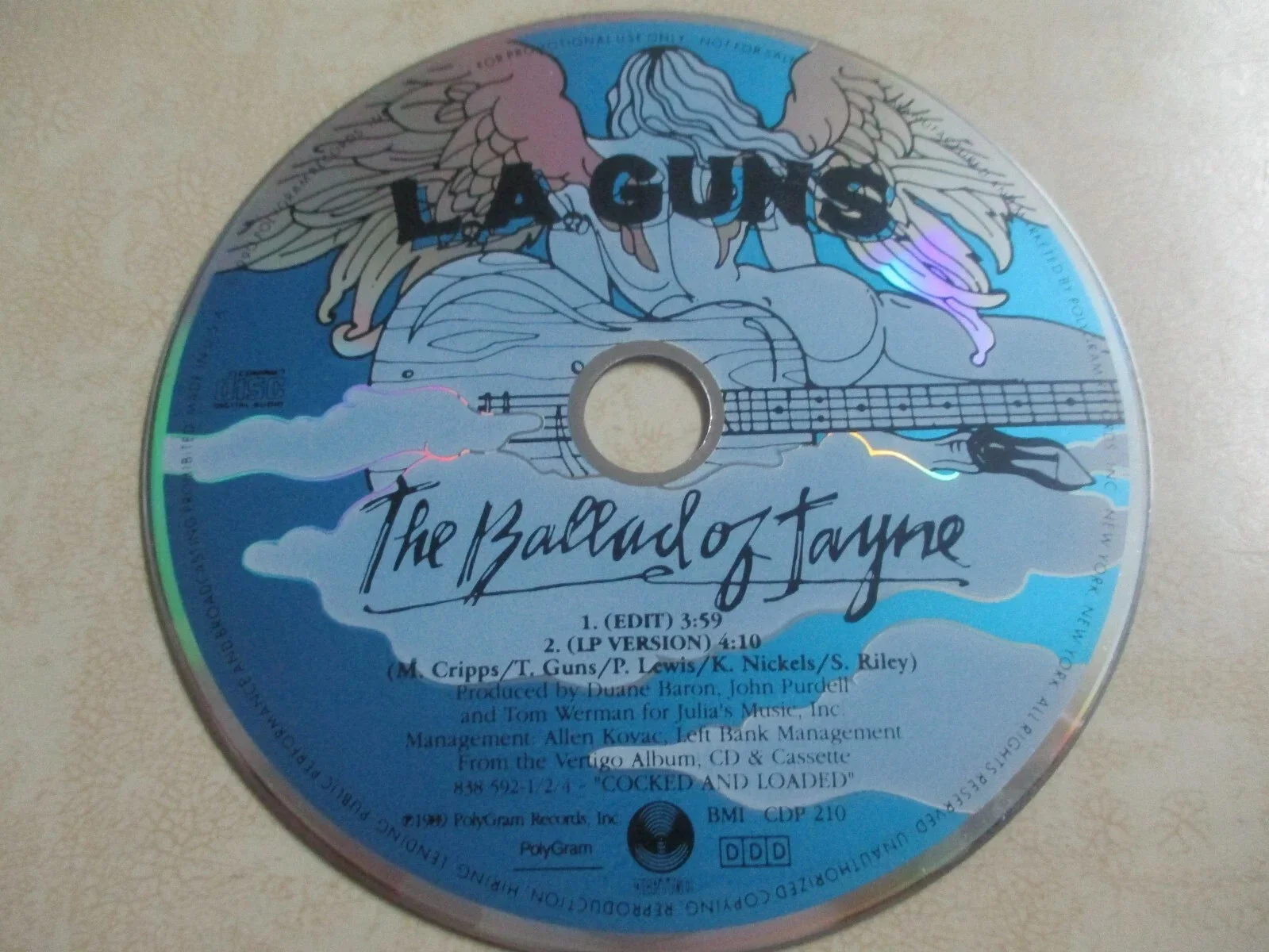 LA GUNS authentic signed/autographed RARE promo pop-up cd TRACII GUNS + 1 --JSA, изображение 5