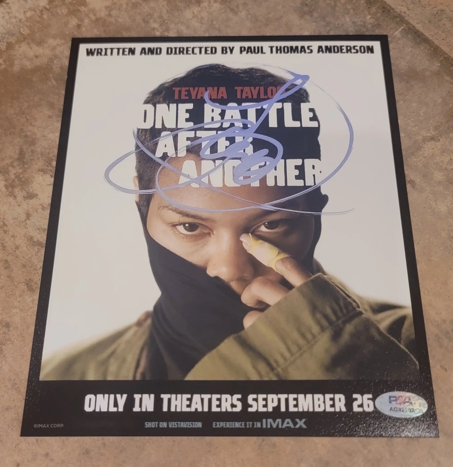 Teyana Taylor — Teyana Taylor signed 8x10 photo autograph PSA One Battle After Another poster
