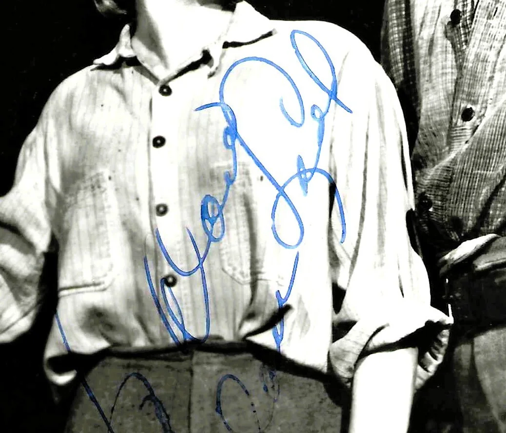 Alan Ladd — SHANE signed by ALAN LADD pictured with Van Heflin and Jean Arthur 8x10 COA, изображение 2