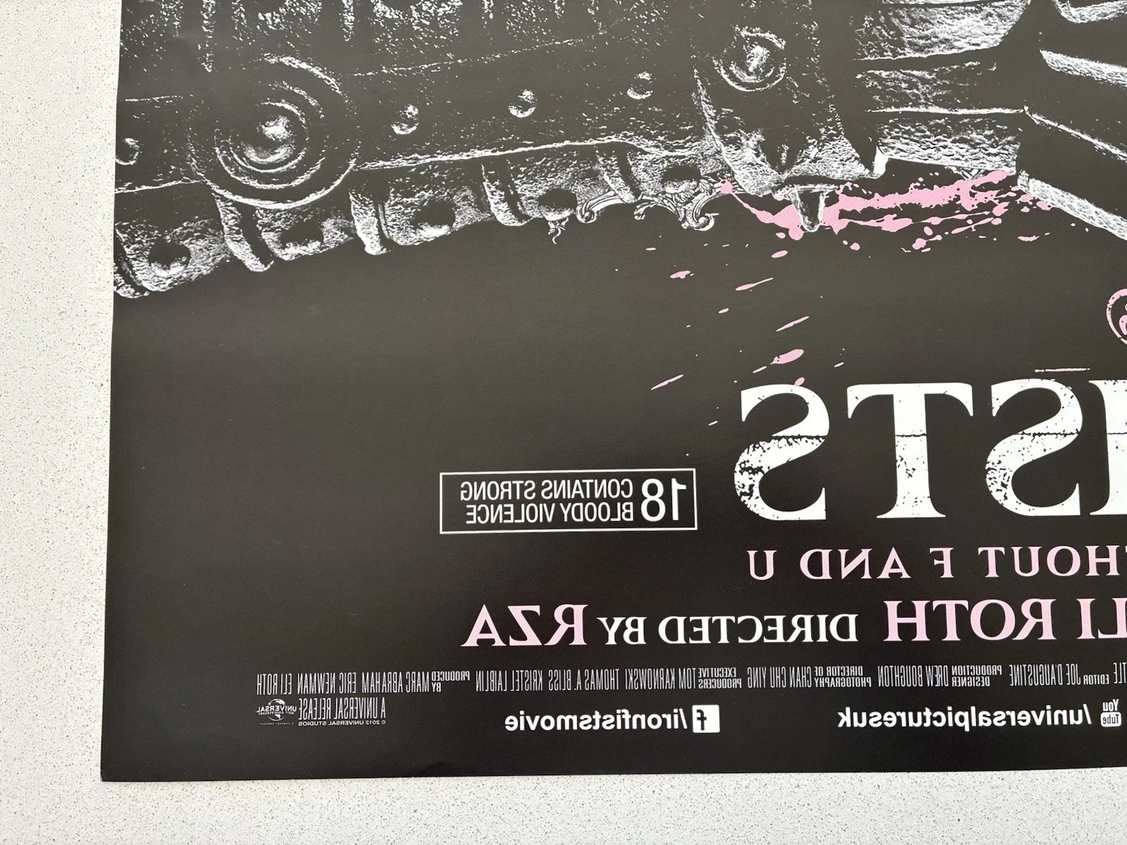 THE MAN WITH THE IRON FISTS - UK QUAD ORIGINAL CINEMA POSTER 2012 TARANTINO RZA, изображение 3