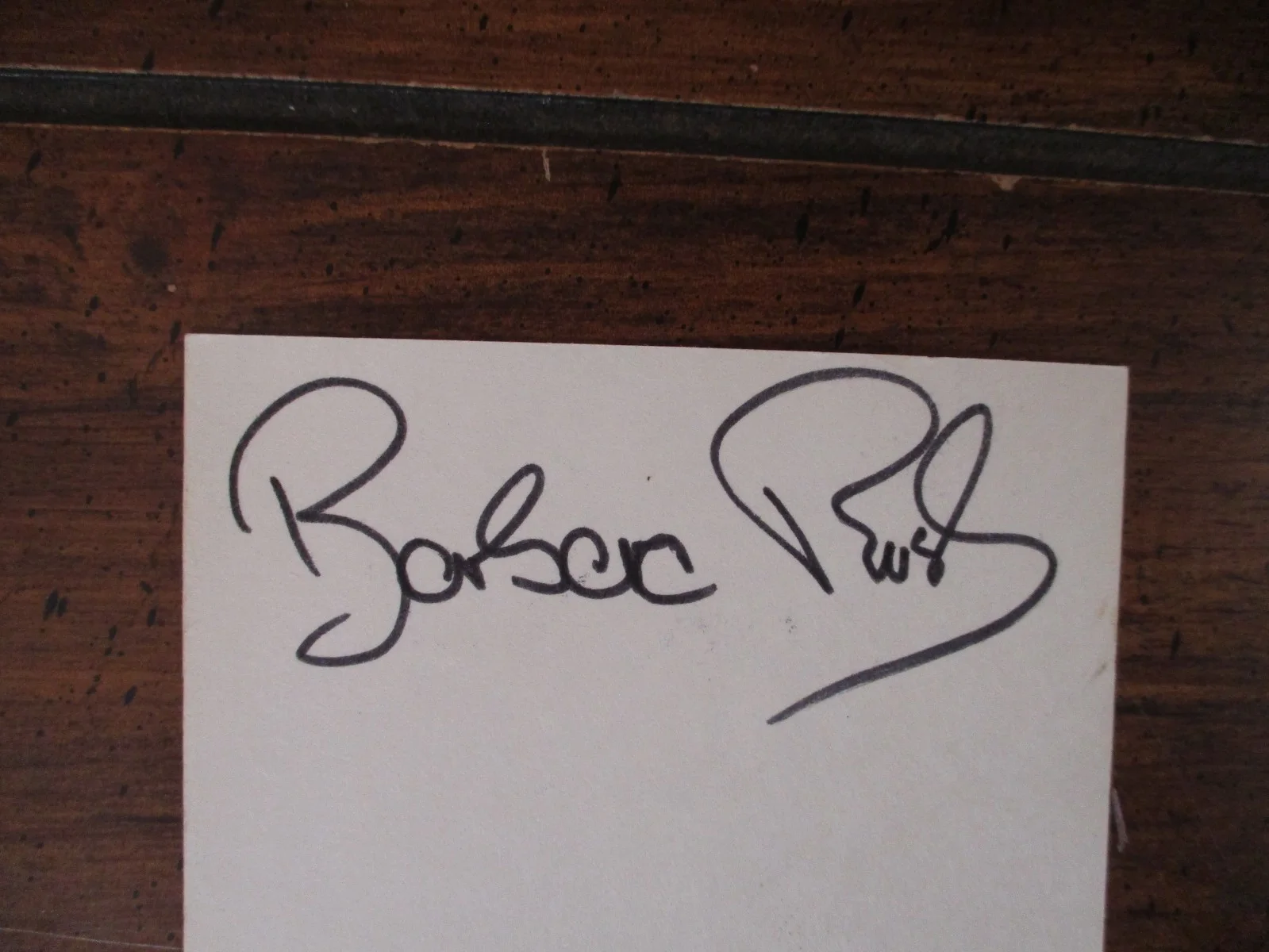 BARBARA RUSH ("It Came From Outer Space/Hombre")Signed Trimmed Index Card, image 2