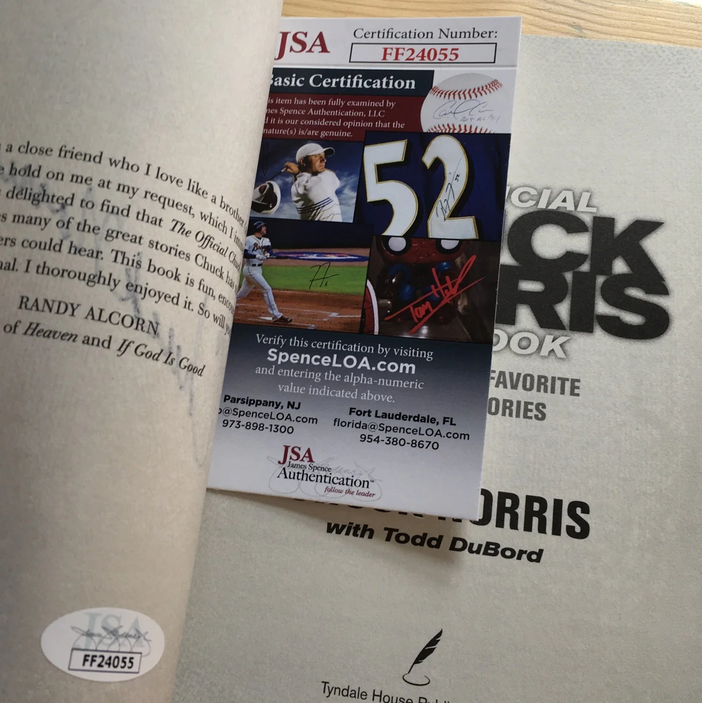 CHUCK NORRIS AUTOGRAPHED THE OFFICIAL CHUCK NORRIS FACT BOOK JSA AUTHENTICATED, image 3