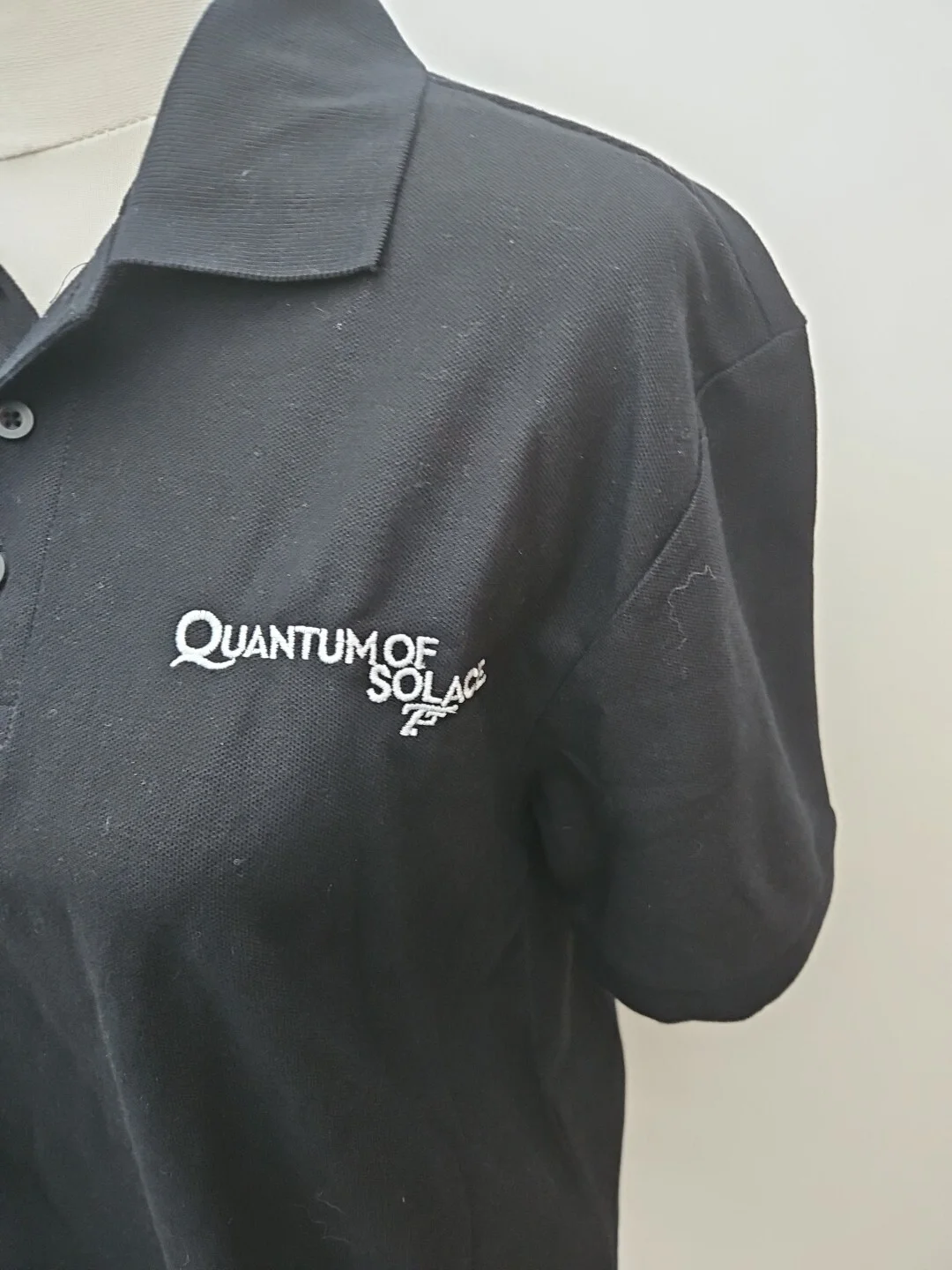 James Bond Quantum of Solace Mens Size M Black Polo Shirt Sony Film Crew Movie, изображение 3
