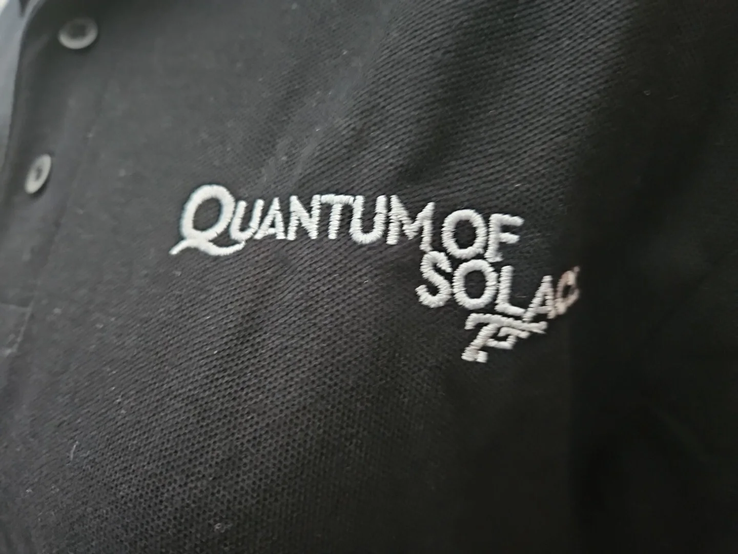 James Bond Quantum of Solace Mens Size M Black Polo Shirt Sony Film Crew Movie, изображение 4