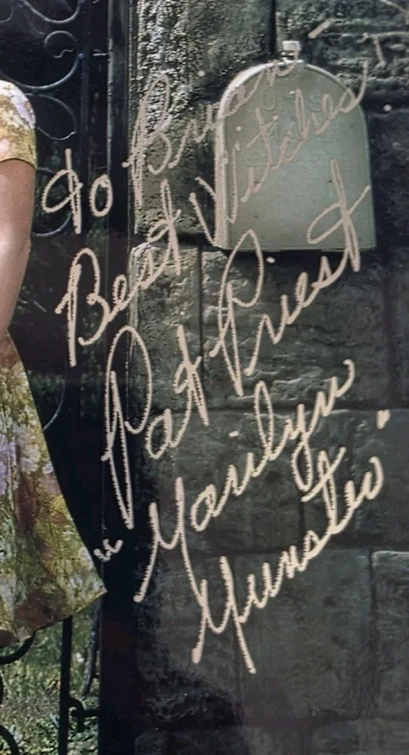 Pat Priest — Pat Priest Signed 8x10 Munsters Cast Photo Marilyn Munster Inscription NO COA, image 2