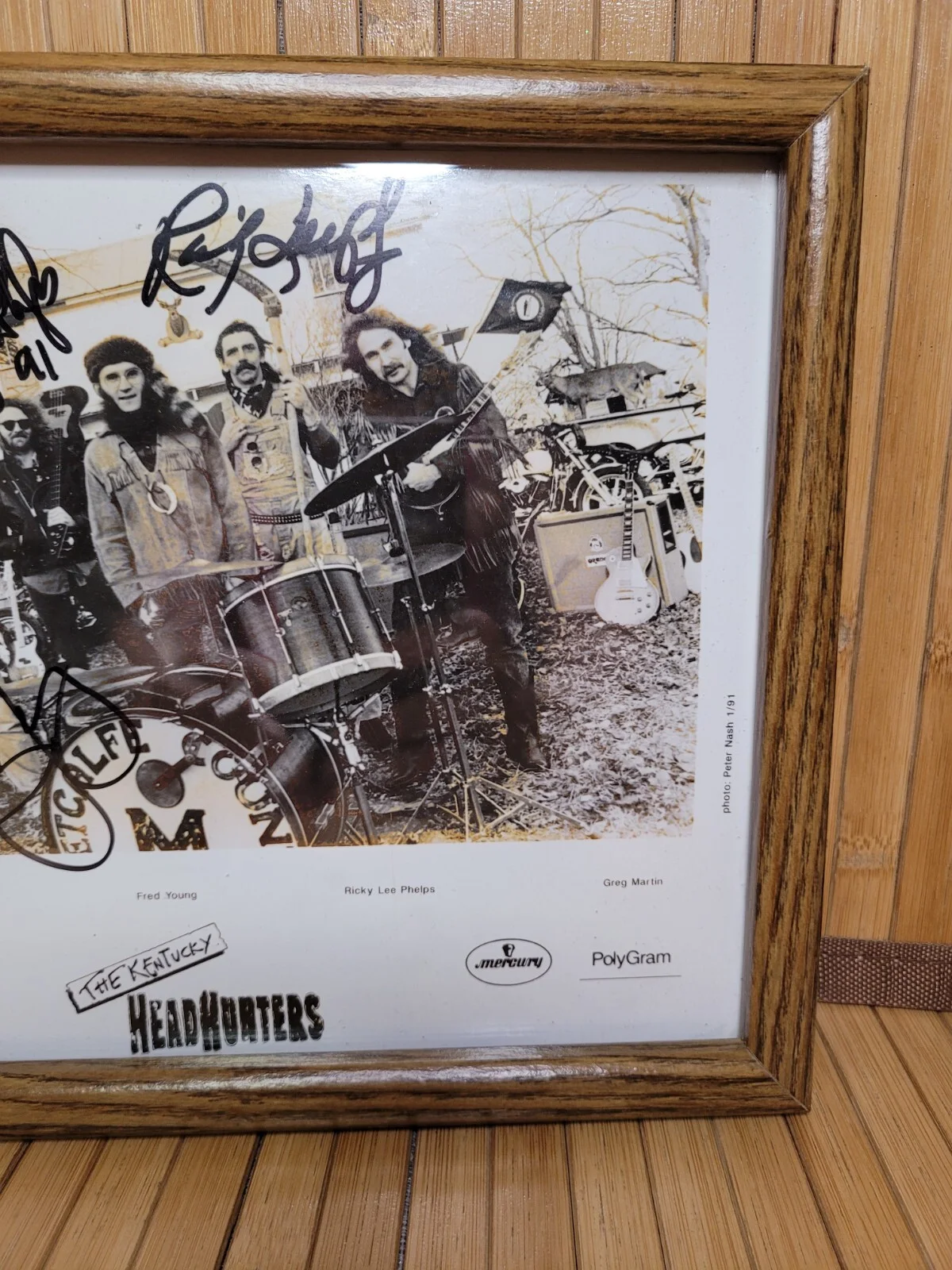The Kentucky Headhunters Band Signed Photo 1 of 91 Orginal Members Frame 9"x 11", изображение 4