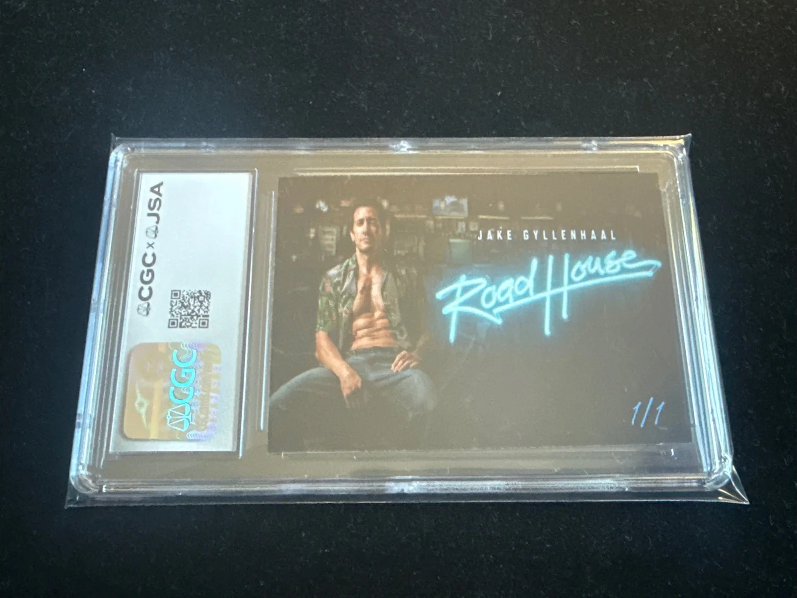 Jake Gyllenhaal signed Cut Custom Trading Card JSA CGC Slab Actor Auto C5993, image 2