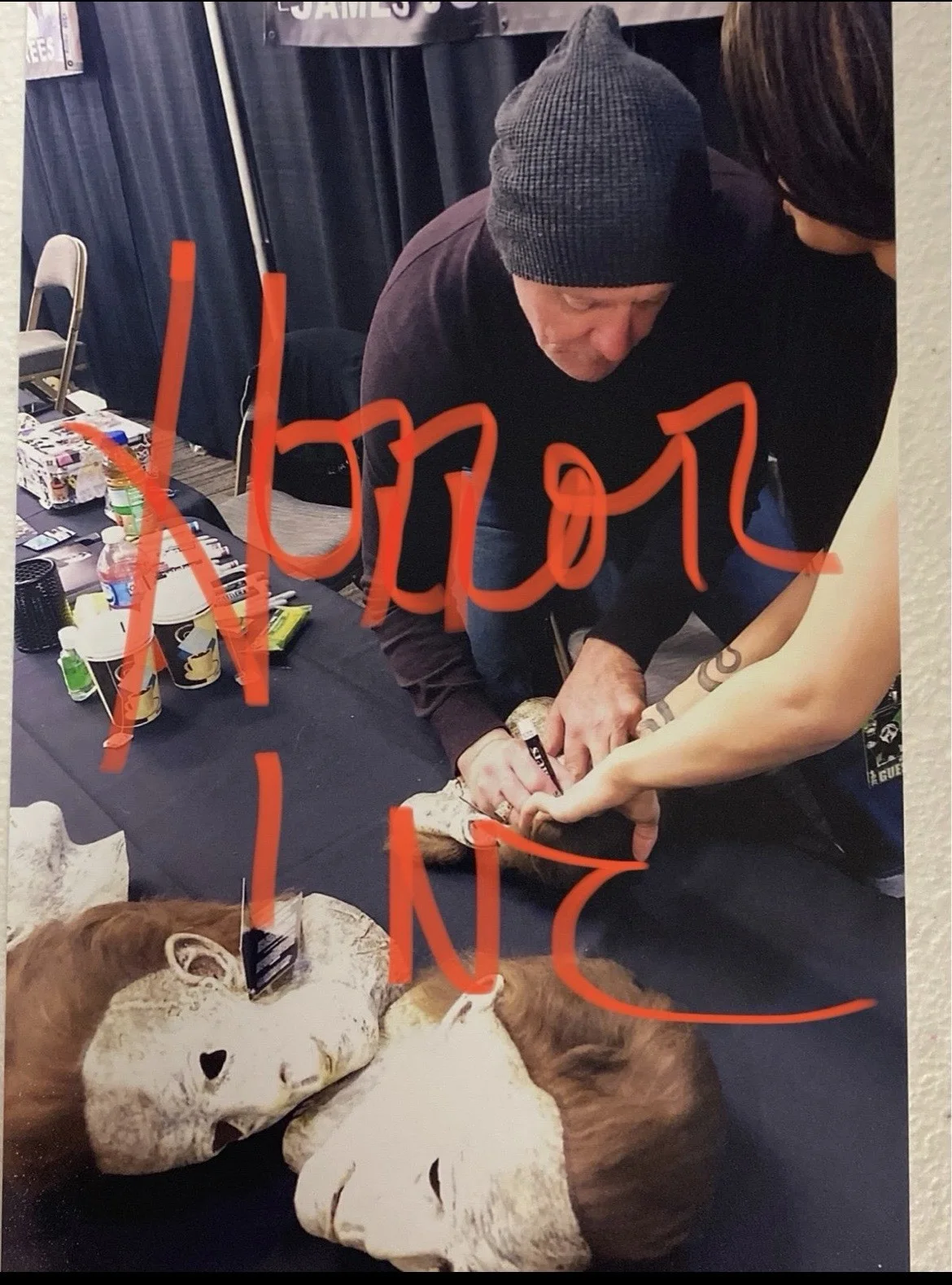 JAMES JUDE COURTNEY — JAMES JUDE COURTNEY MICHAEL MYERS AUTOGRAPHED SIGNED MASK PROOF JSA COA AF66861, изображение 5