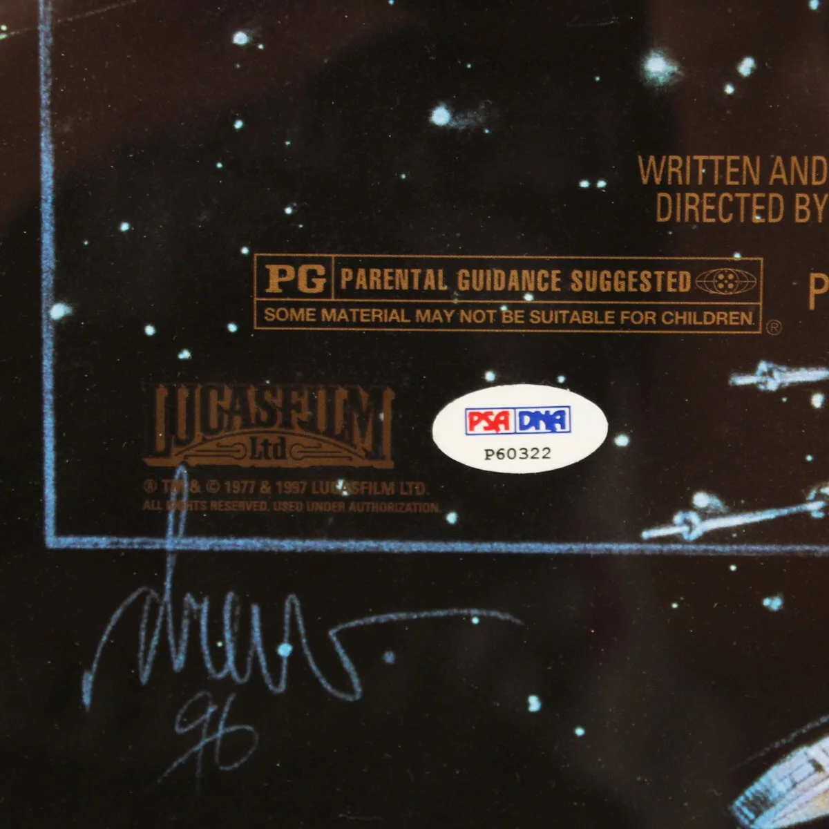 Carrie Fisher Signed Poster Display Star Wars With COA PSA/DNA, изображение 3