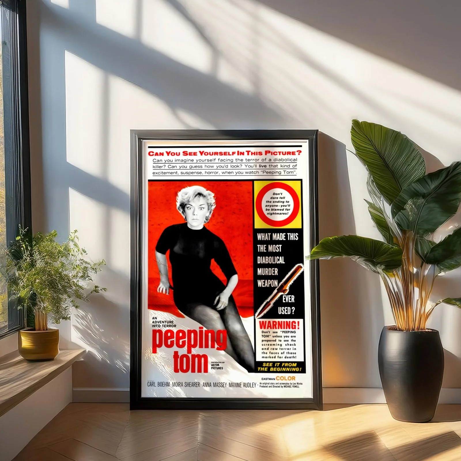 Peeping Tom - 1960 Avant Garde Horror Restored 27.2" x 41" US One Sheet Poster, изображение 3
