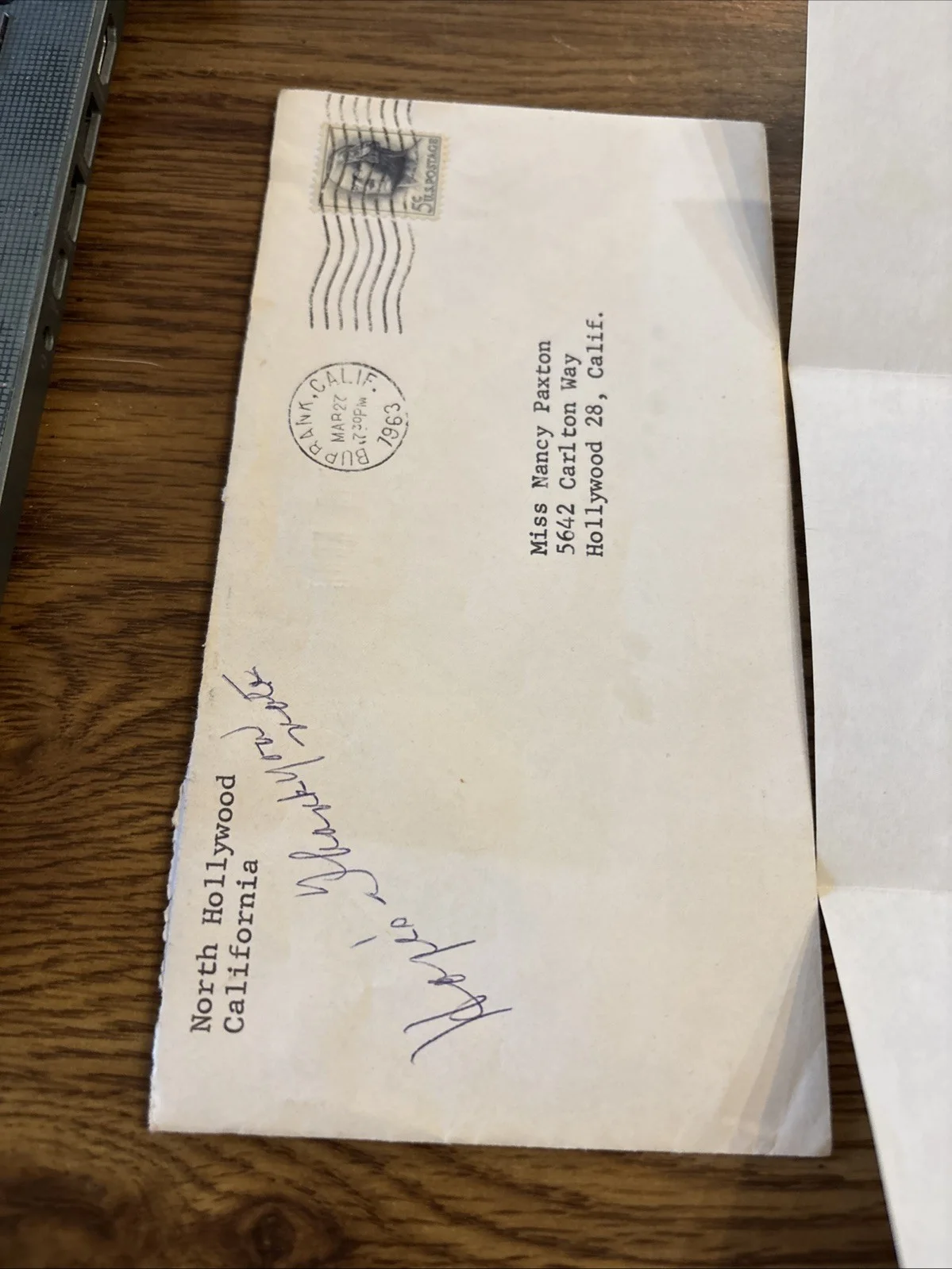 1963 BOB HOPE Thank You Note and Envelope, image 3