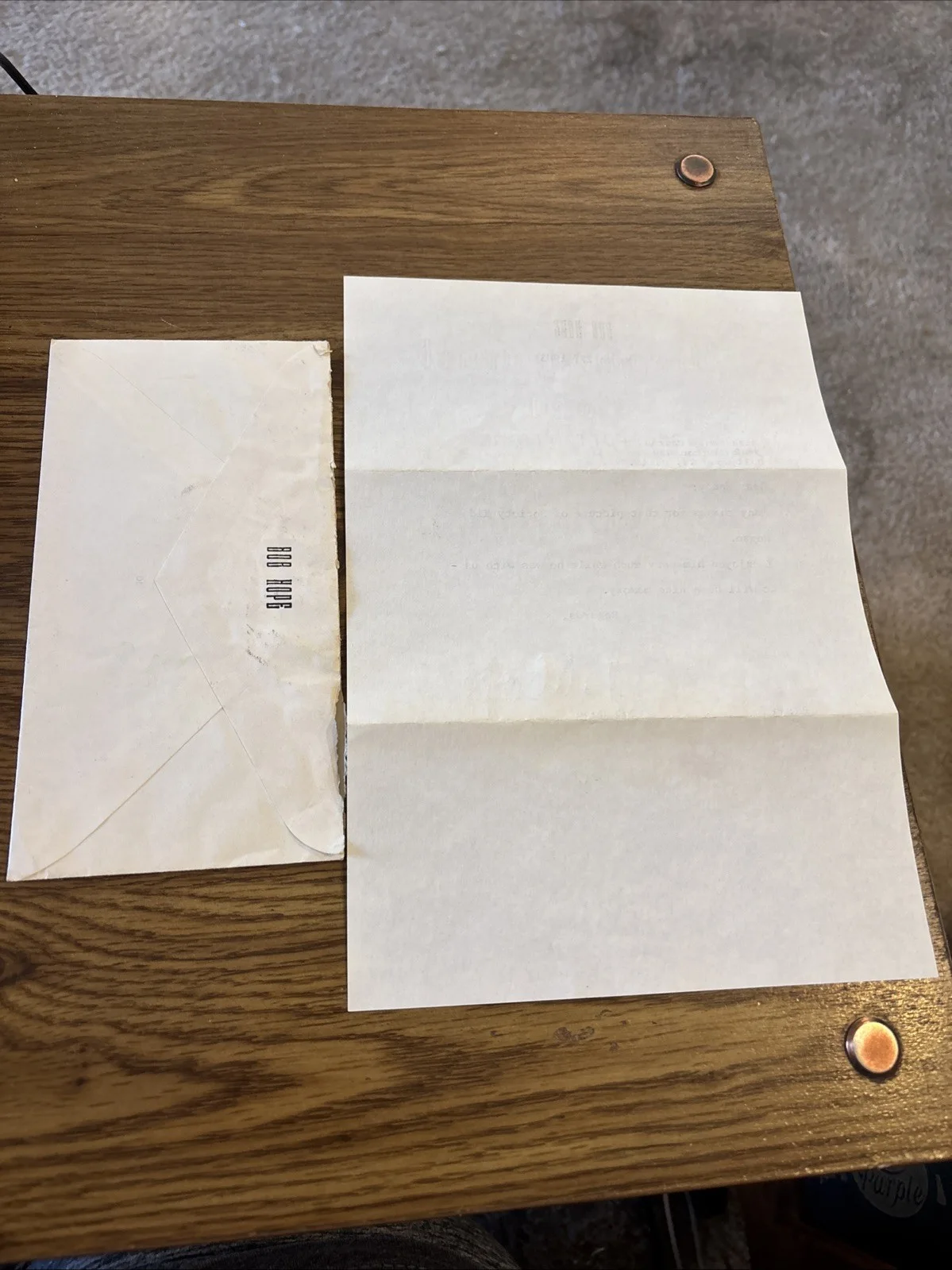 1963 BOB HOPE Thank You Note and Envelope, image 4