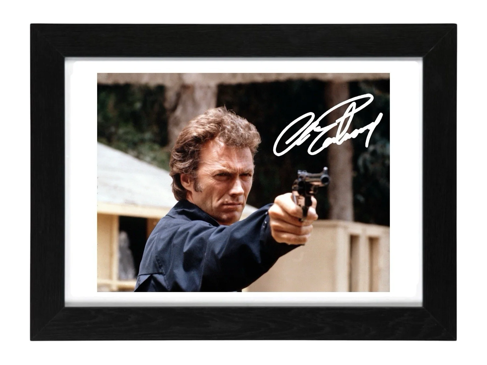 Clint Eastwood Signed Autograph PHOTO Pre Print 6x4/A4/ Framed, image 2