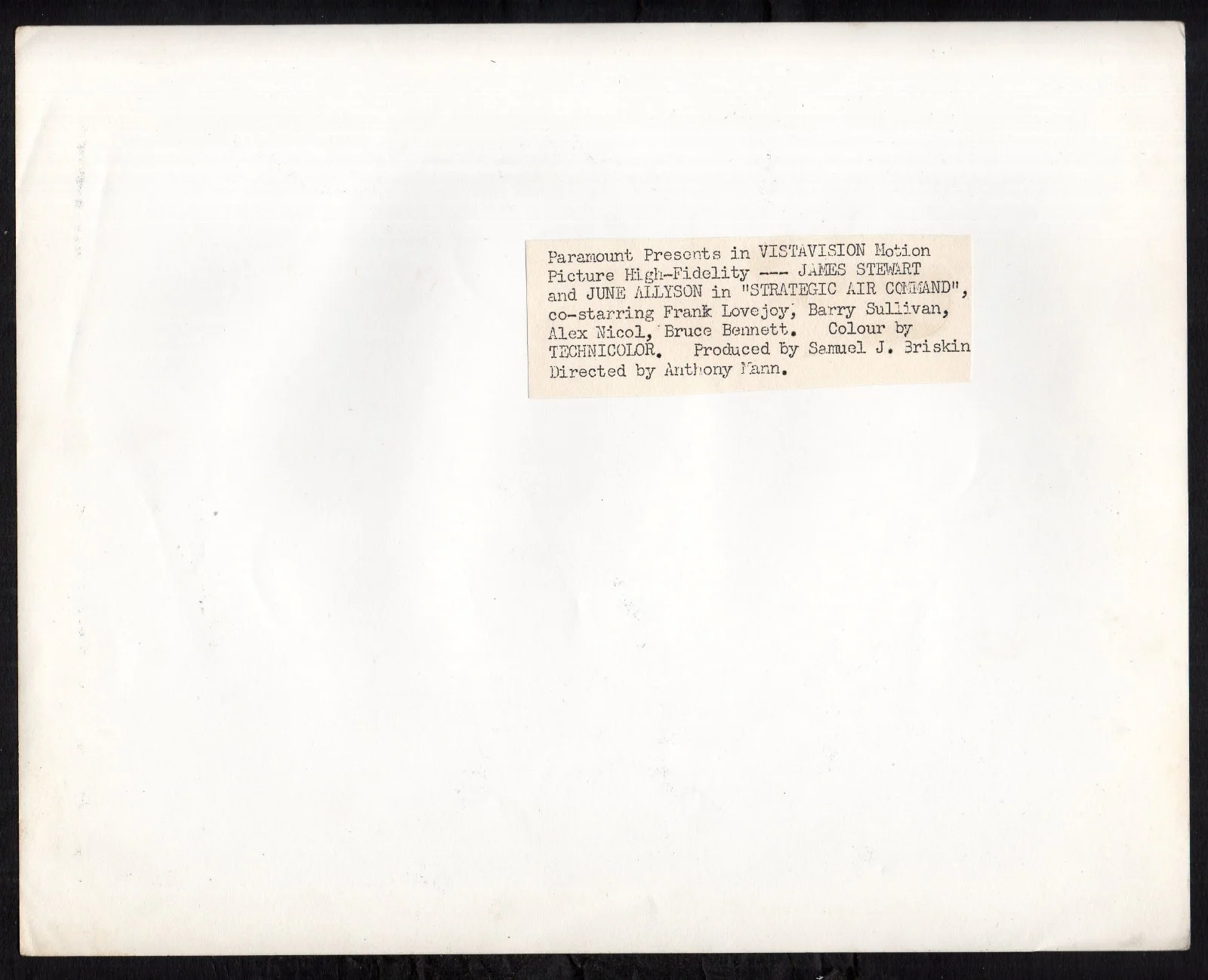STRATEGIC AIR COMMAND 1955 James Stewart, June Allyson 10x8 STILL #152, изображение 2