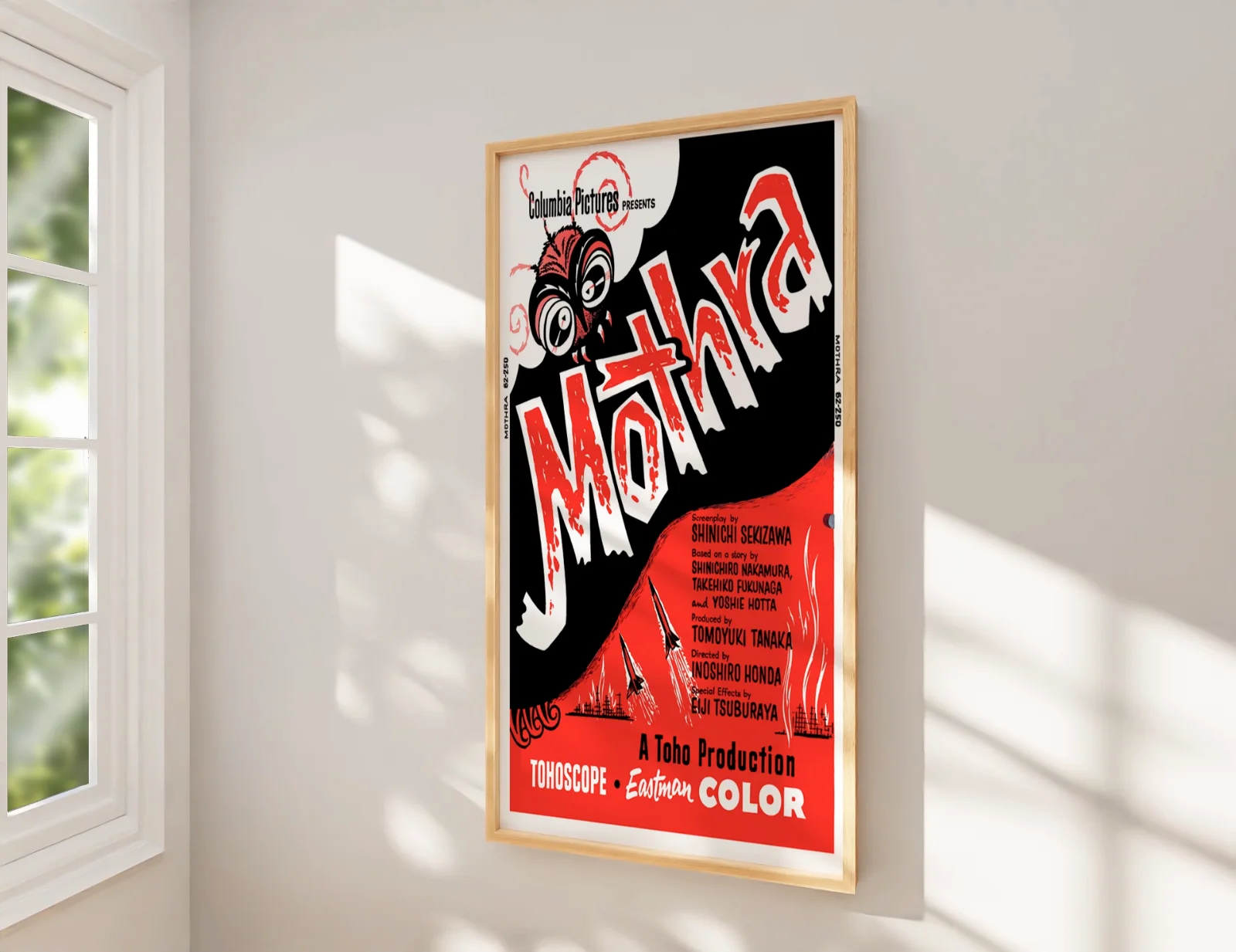 Mothra - 1964 Monster Sci-Fi Drama Restored 27.2" x 41" US One Sheet Poster, изображение 2