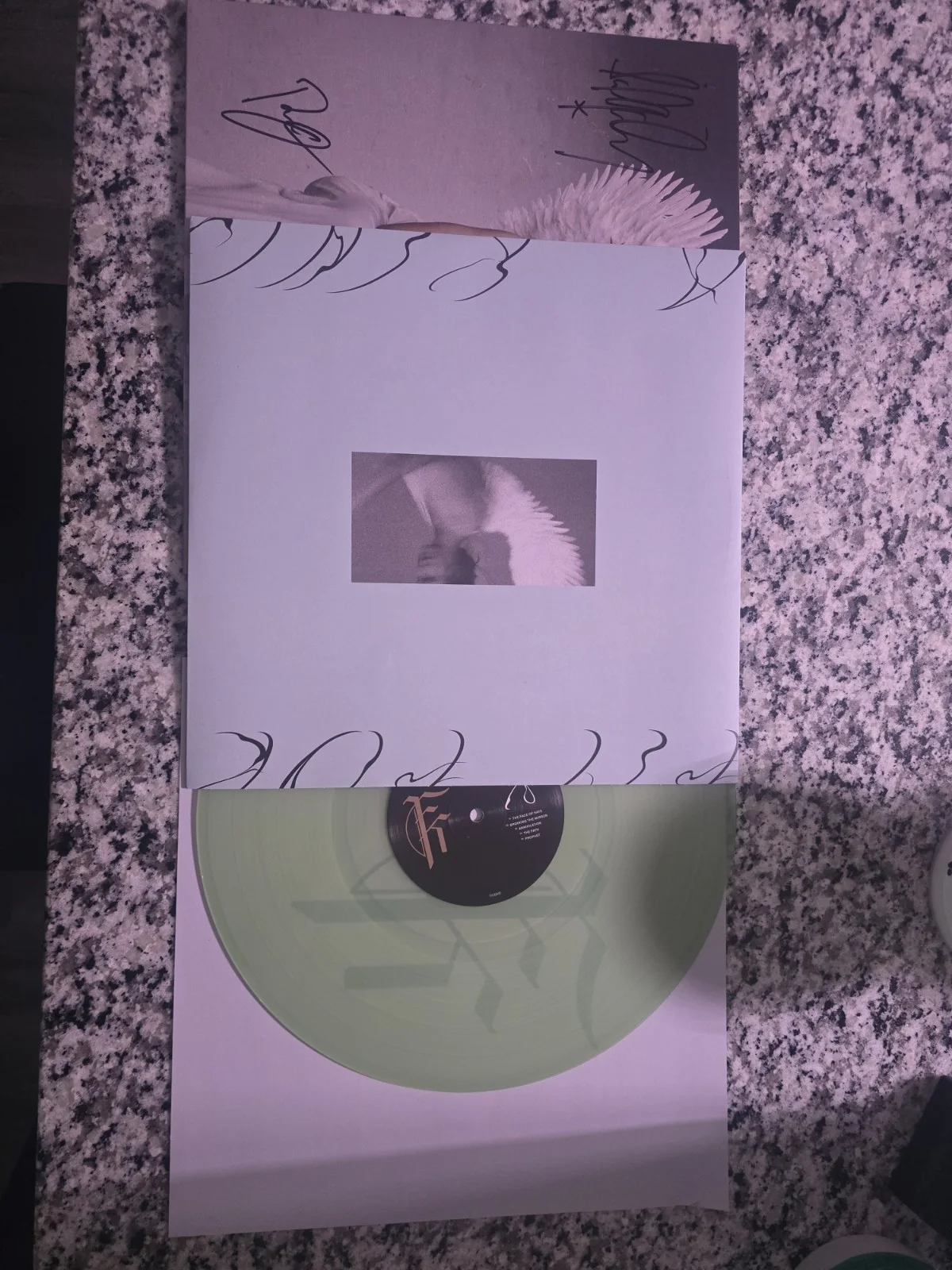 Autographed Fit For A King Vinyl Album with Signed Cover and Light Green Vinyl, изображение 3