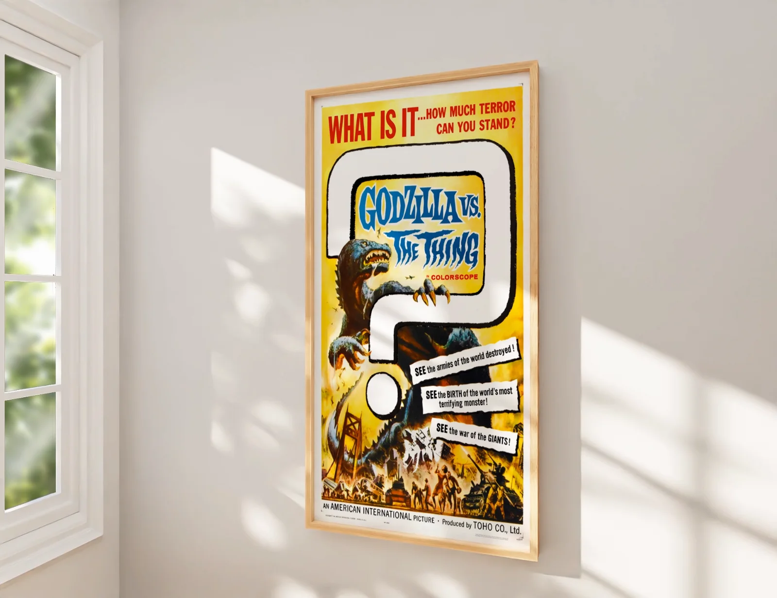 Godzilla vs. The Thing - 1964 Monster Restored 27.2" x 41" US One Sheet Poster, изображение 2