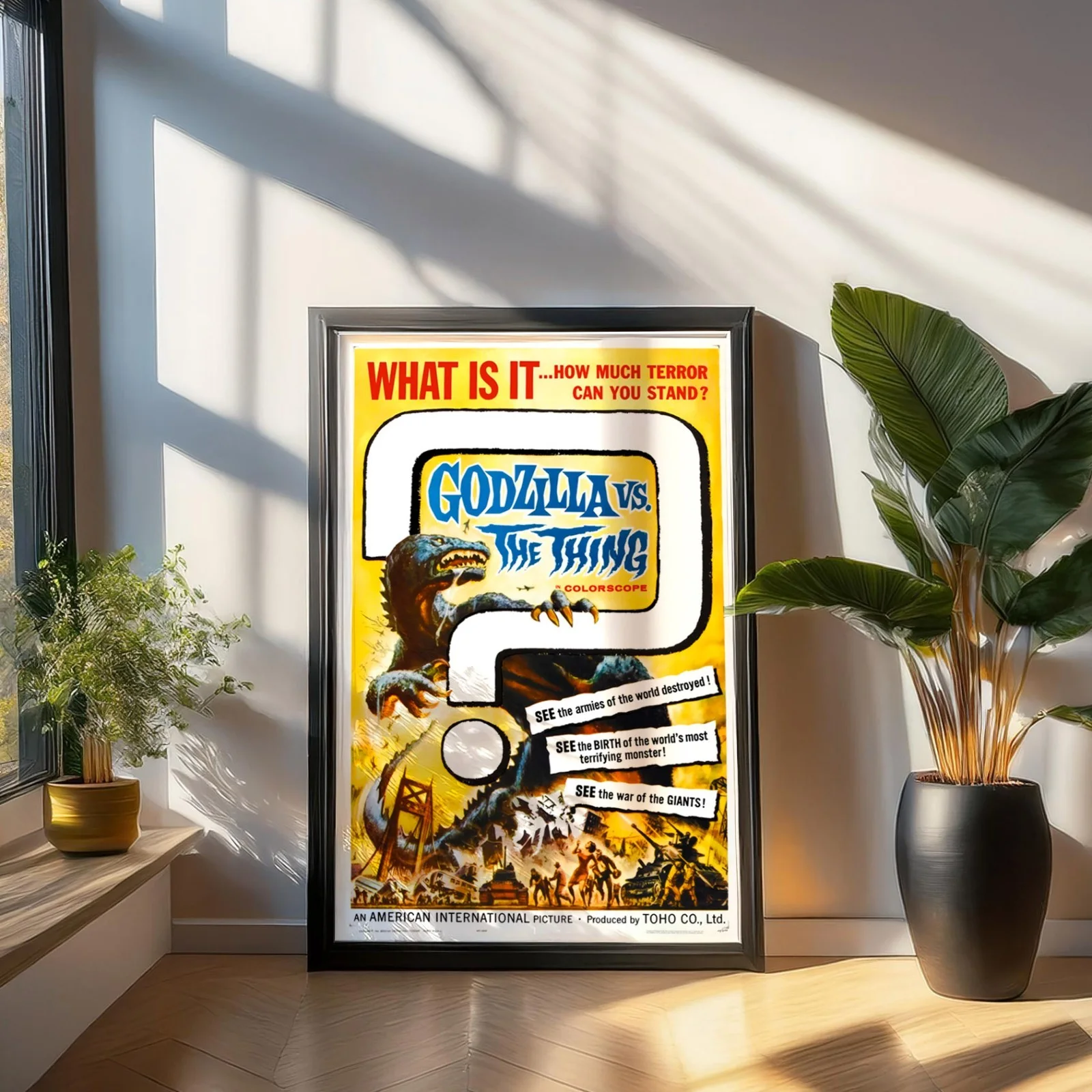 Godzilla vs. The Thing - 1964 Monster Restored 27.2" x 41" US One Sheet Poster, изображение 3