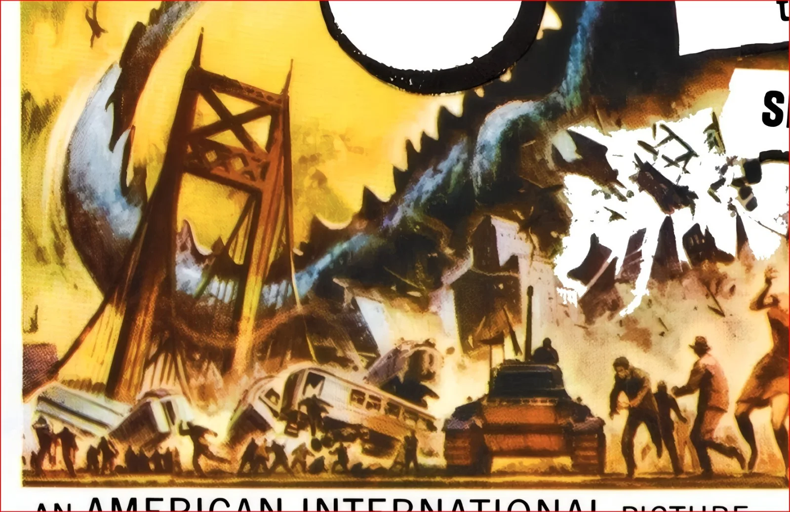 Godzilla vs. The Thing - 1964 Monster Restored 27.2" x 41" US One Sheet Poster, изображение 4