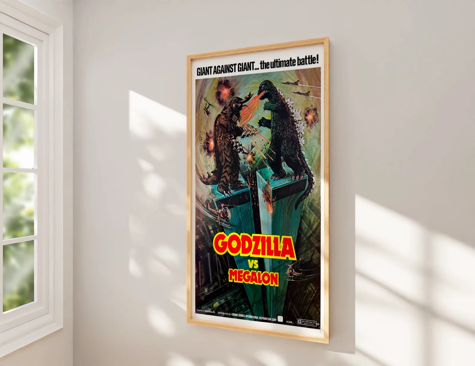 Godzilla vs. Megalon - 1973 Monster Restored 27.2" x 41" US One Sheet Poster, image 2