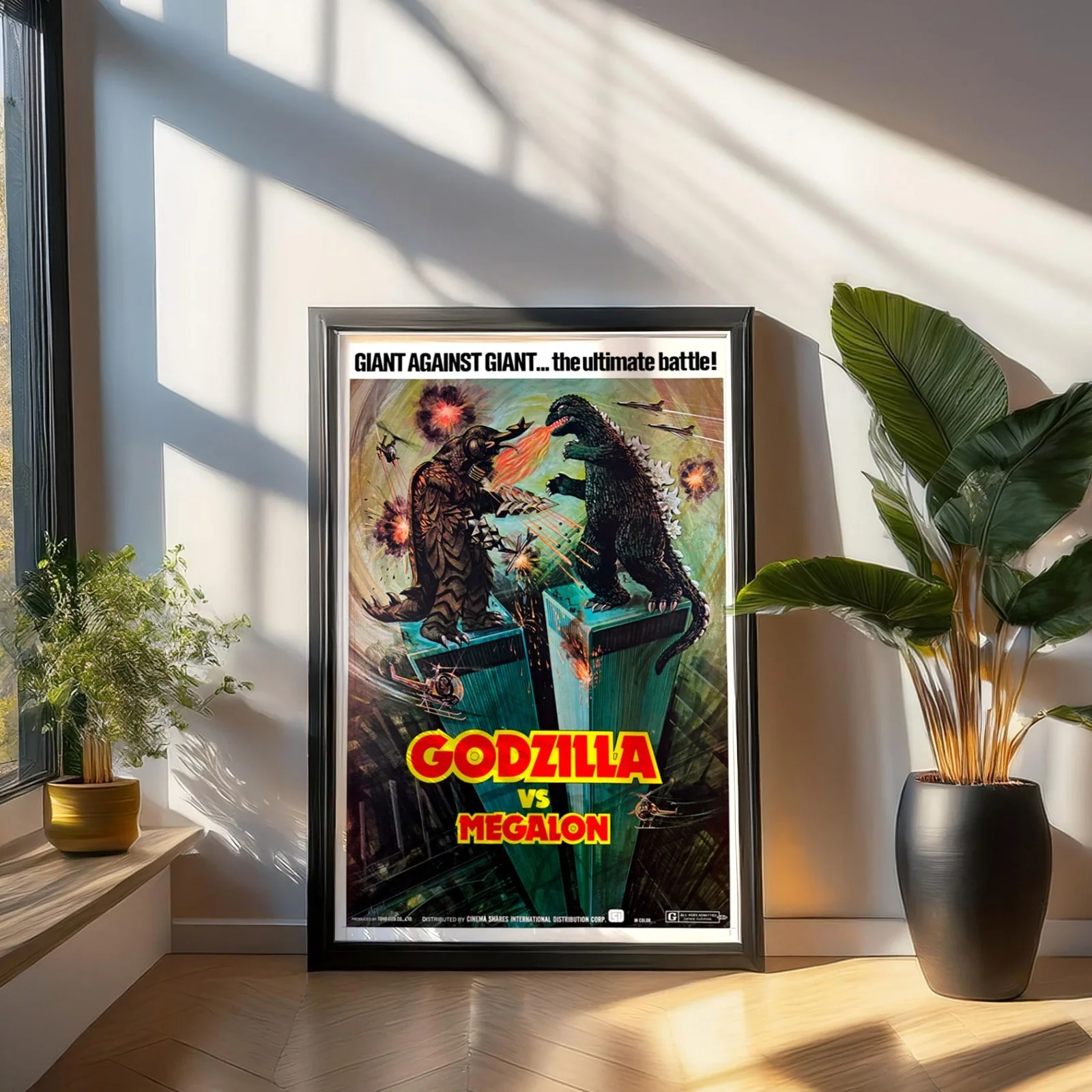 Godzilla vs. Megalon - 1973 Monster Restored 27.2" x 41" US One Sheet Poster, image 3