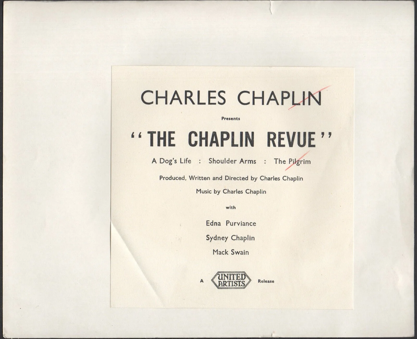 CHAPLIN REVUE 1959 Charles Chaplin The Pilgrim STILL, image 2