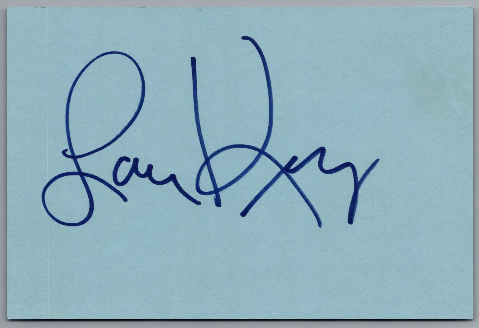 Larry King — Larry King Signed 4x6 Index Card The Larry King Show Autographed
