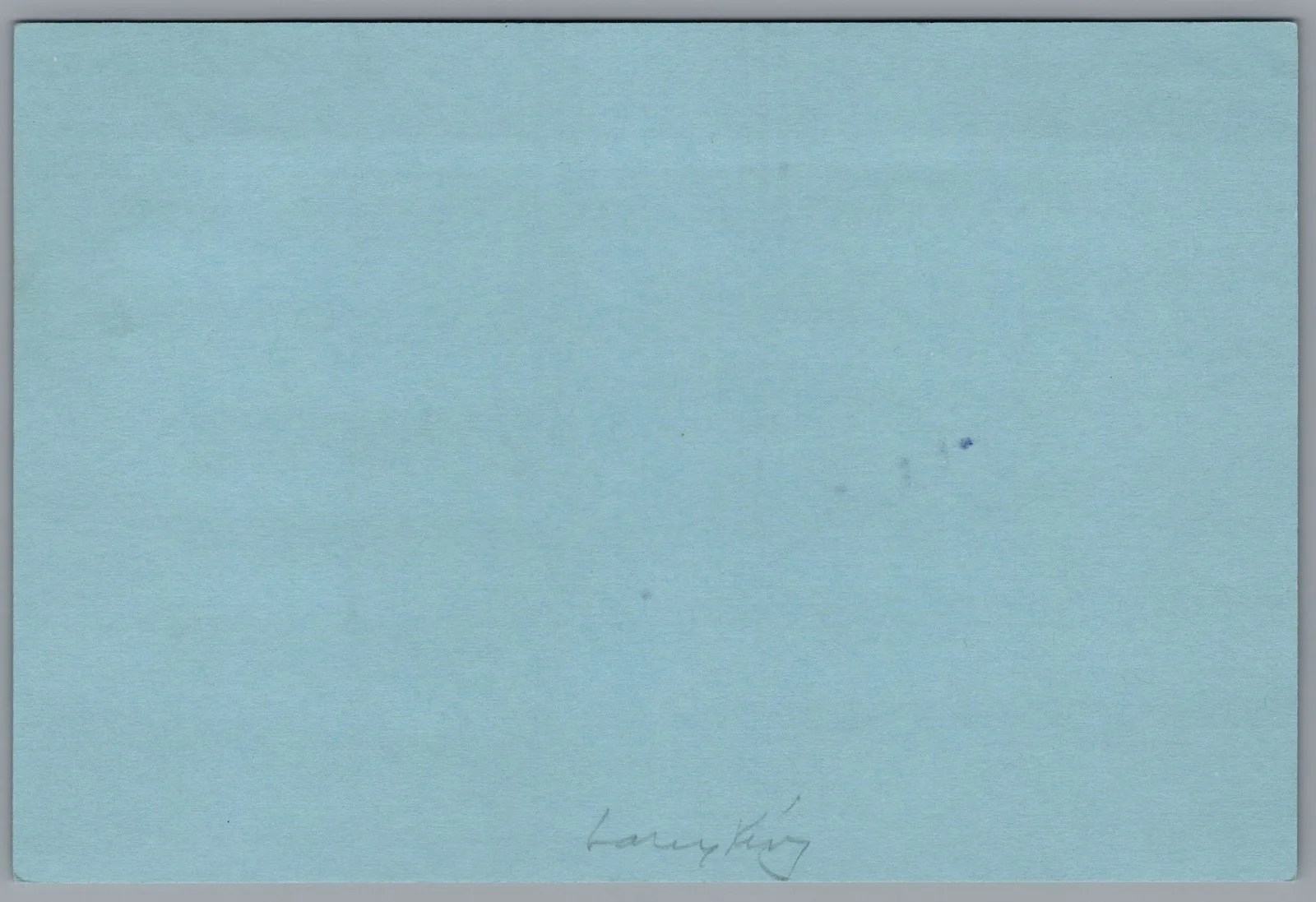 Larry King — Larry King Signed 4x6 Index Card The Larry King Show Autographed, изображение 2