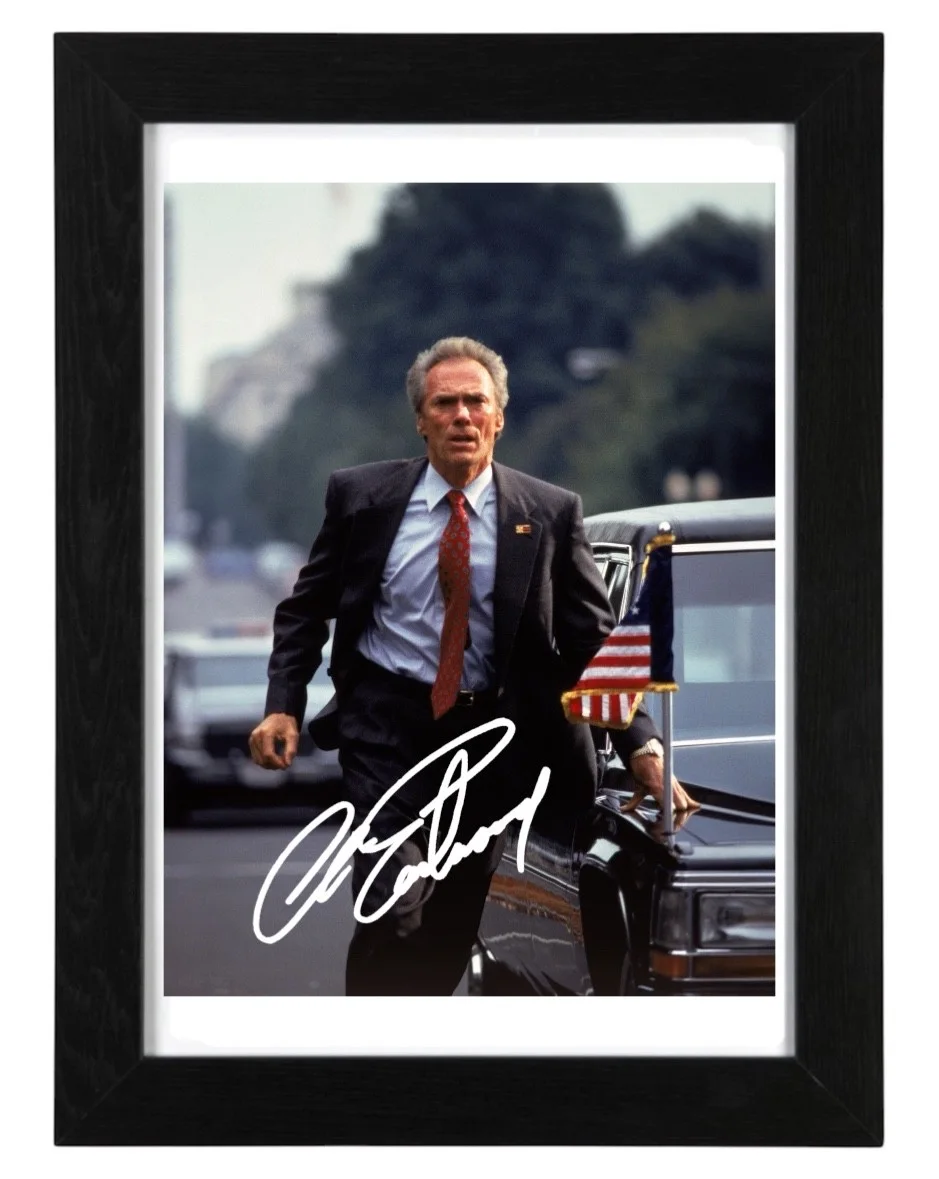 Clint Eastwood Signed Autograph PHOTO Pre Print 6x4/A4/ Framed, image 3
