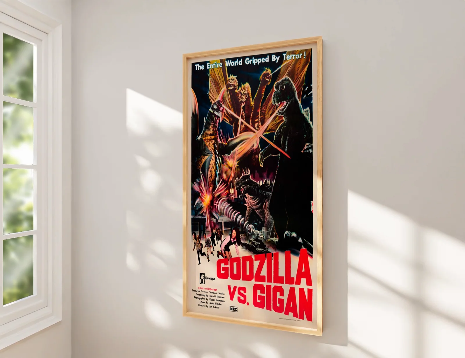 Godzilla vs. Gigan - 1972 Monster Film Restored 27.2" x 41" US One Sheet Poster, изображение 2