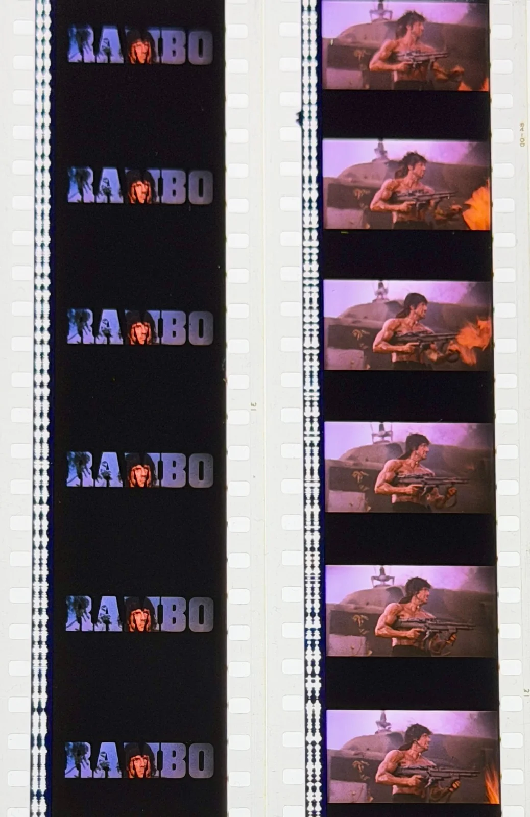 Rambo: First Blood Part II (1985) Very Rare Unmounted Genuine 35mm Film Cells, изображение 5