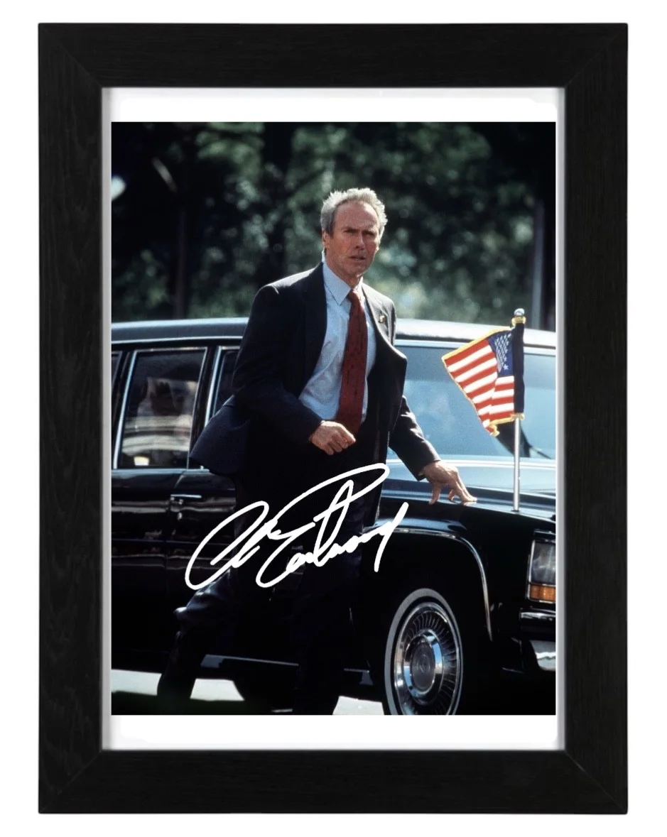 Clint Eastwood Signed Autograph PHOTO Pre Print 6x4/A4/ Framed, image 3