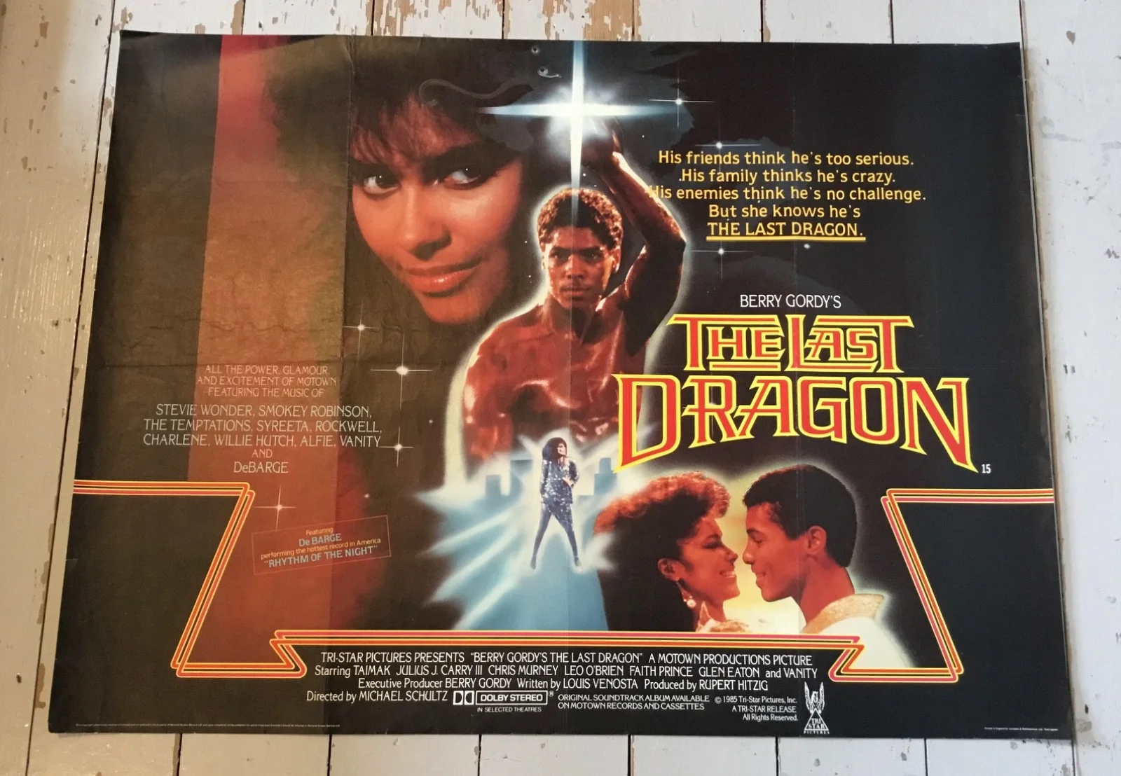 The Last Dragon Berry Gordy’s 1985 Original UK Quad Poster Martial Arts, изображение 2