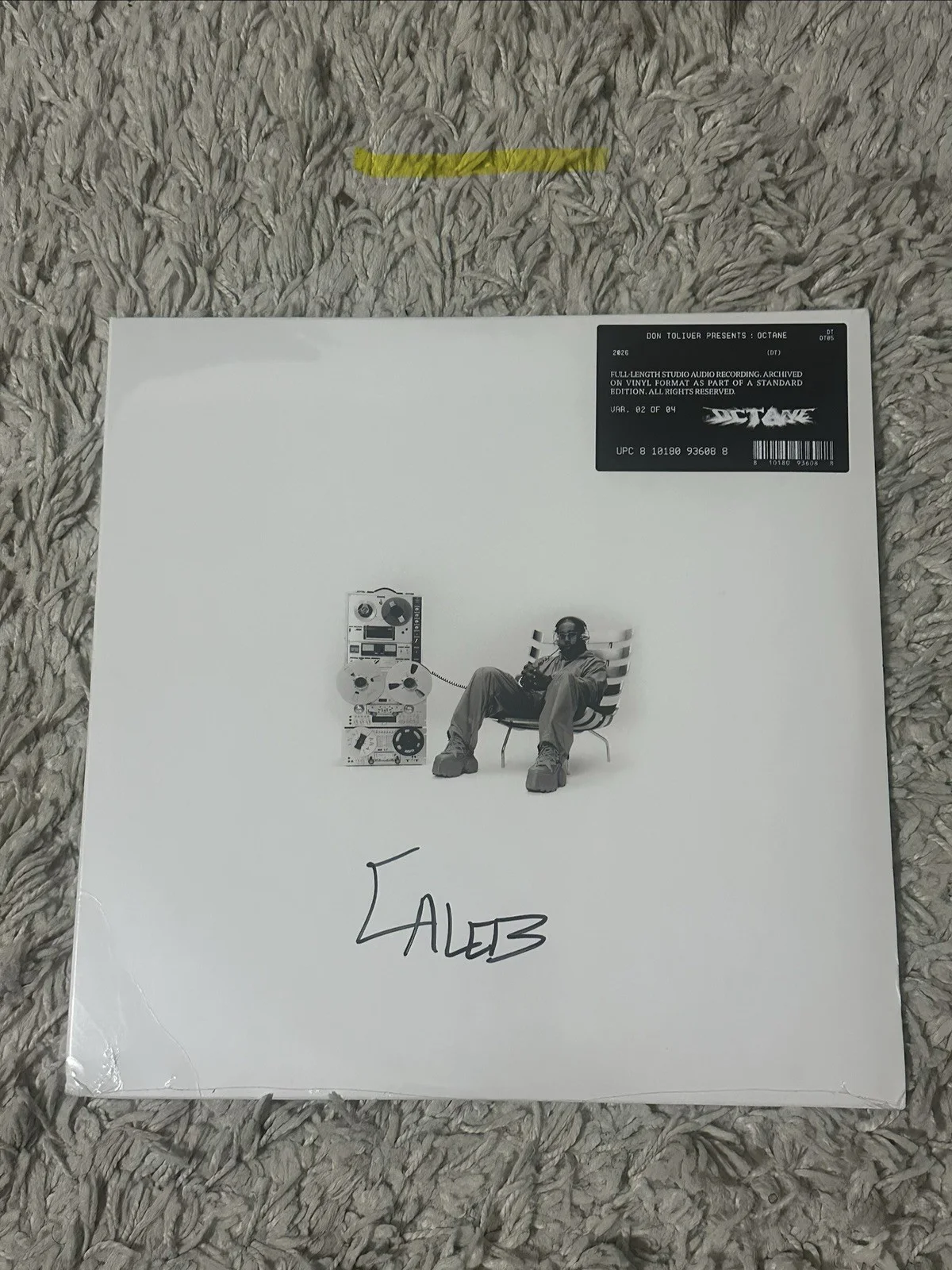 signed don toliver octane vinyl record lp variant 2 playback edition autographed, image 3