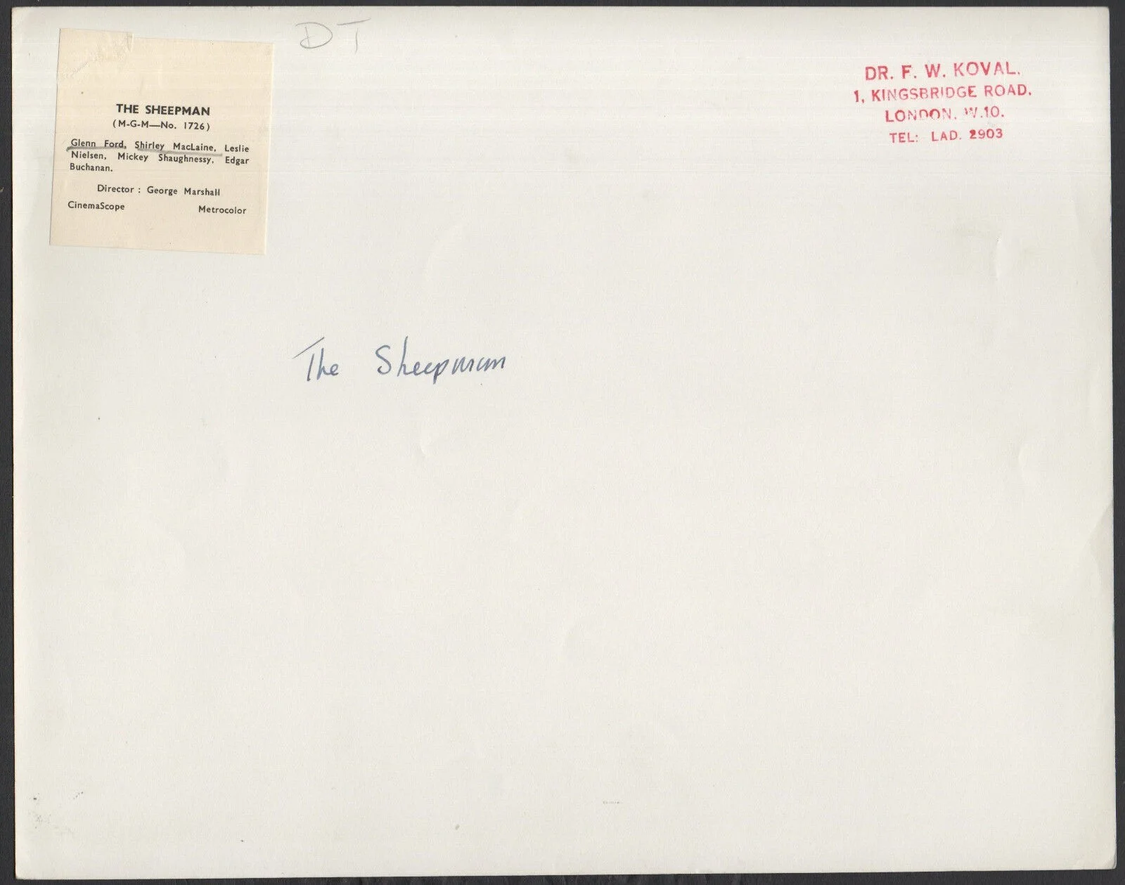 SHEEPMAN 1958 Glenn Ford, Shirley Maclaine 10x8 STILL, изображение 2