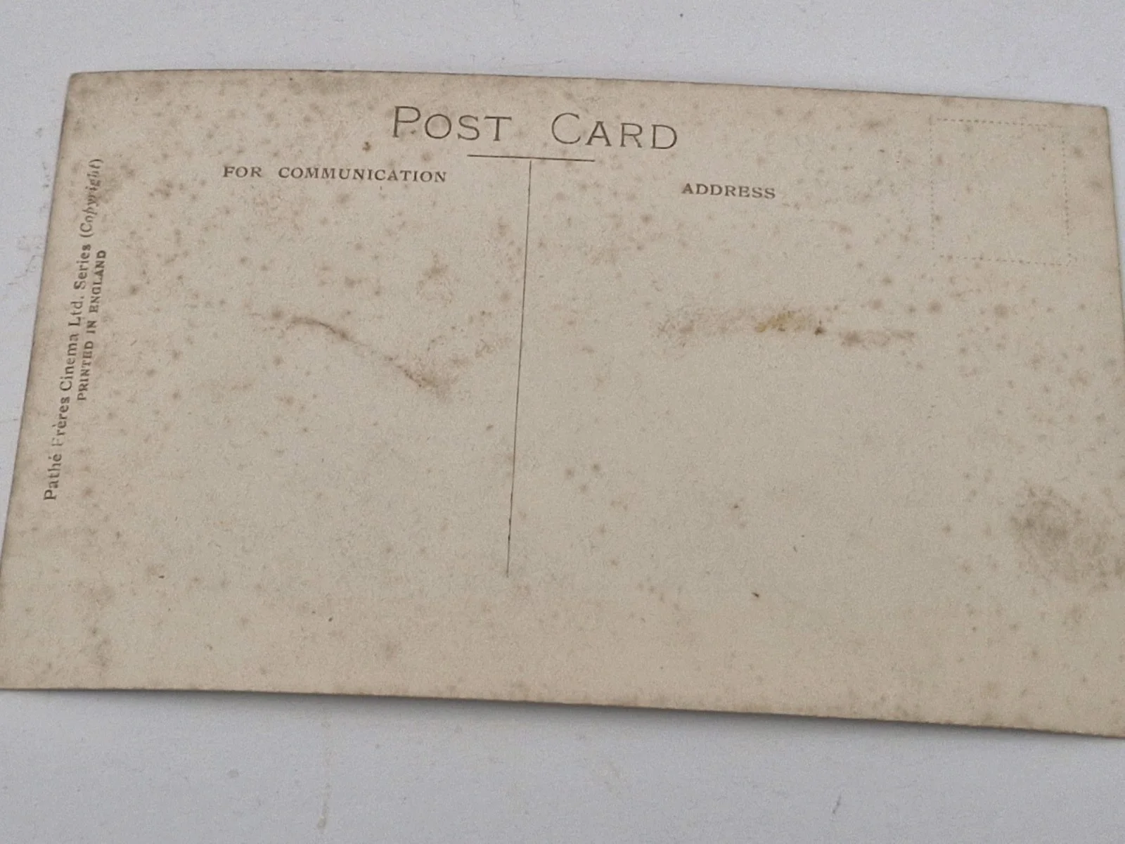 VINTAGE PROMOTIONAL POSTCARD" PEARL WHITE" SILENT FILM STAR 1920S, изображение 4