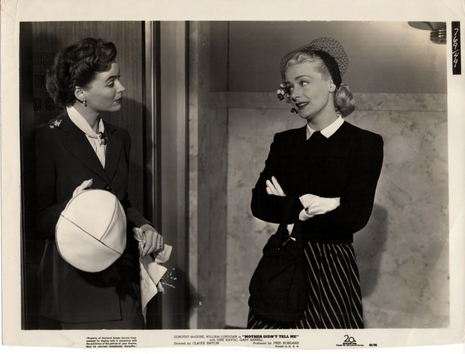 MOTHER DIDN’T TELL ME 1950 Dorothy McGuire, June Havoc 3 10x8 STILLS, изображение 2