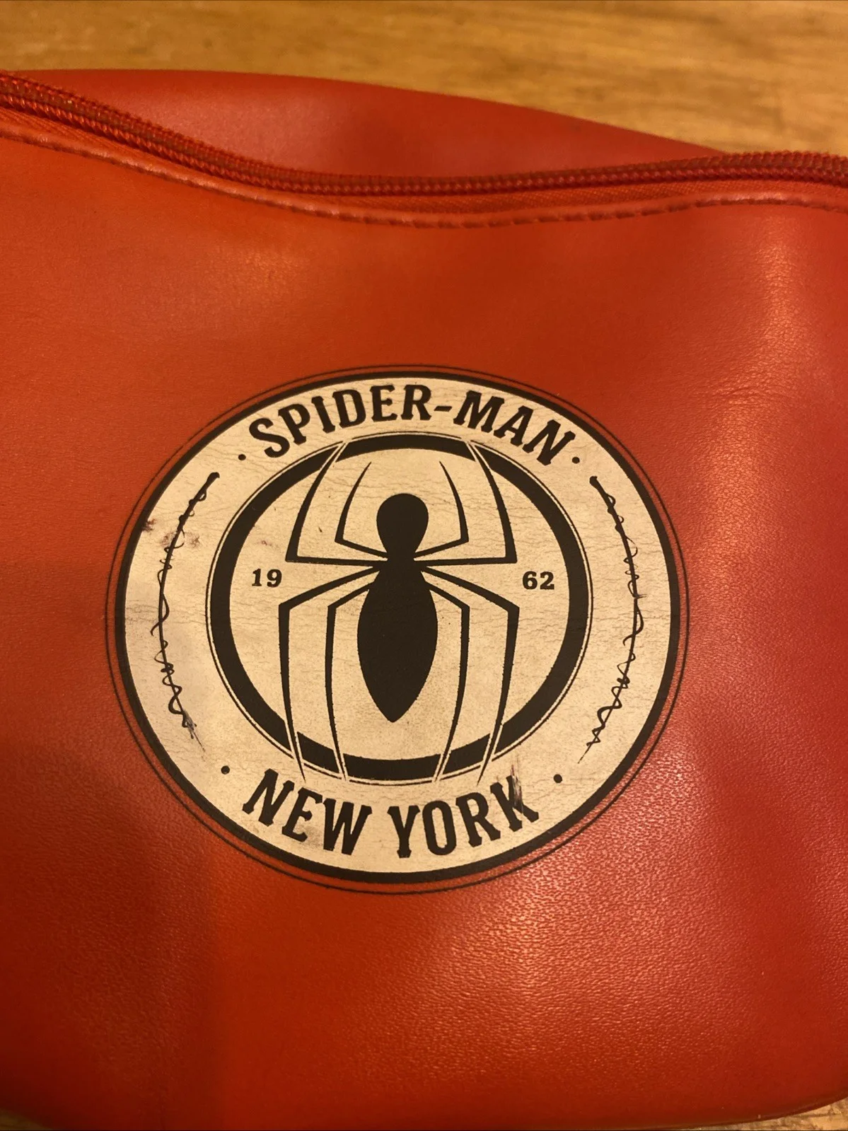 Spider Man Red Faux Leather Miniso Fanny Pack Marvel, image 5