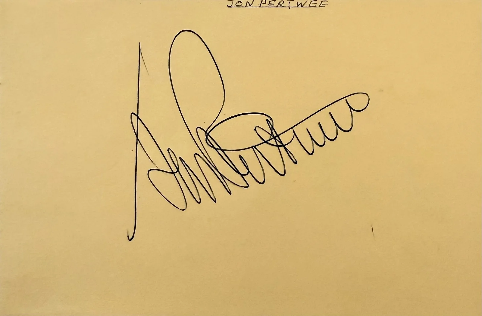 Jon Pertwee — JON PERTWEE Signed Autographed 4" x 6" ALBUM PAGE CARRY ON DOCTOR WHO ACTOR, image 3
