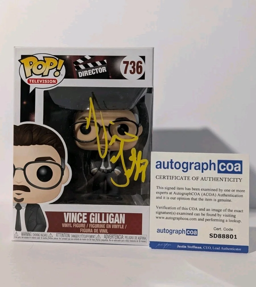 Vince Gilligan — Vince Gilligan Autographed Breaking Bad Signed Funko POP! #736 Pluribus w/COA, image 2