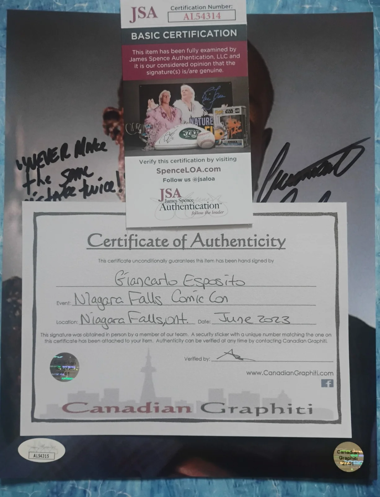 Giancarlo Esposito Hand Signed 8x10 Photo JSA COA Breaking Bad NO US TARIFFS, изображение 4