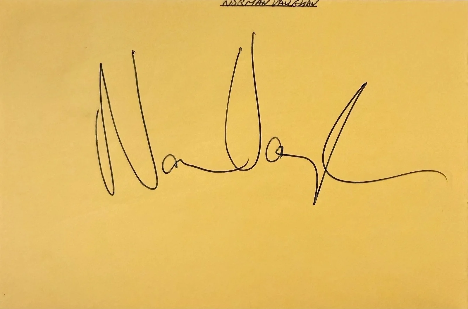 Norman Vaughan — NORMAN VAUGHAN Signed Autographed 4"x 6" ALBUM PAGE You Must Be Joking! BULLSEYE, изображение 3