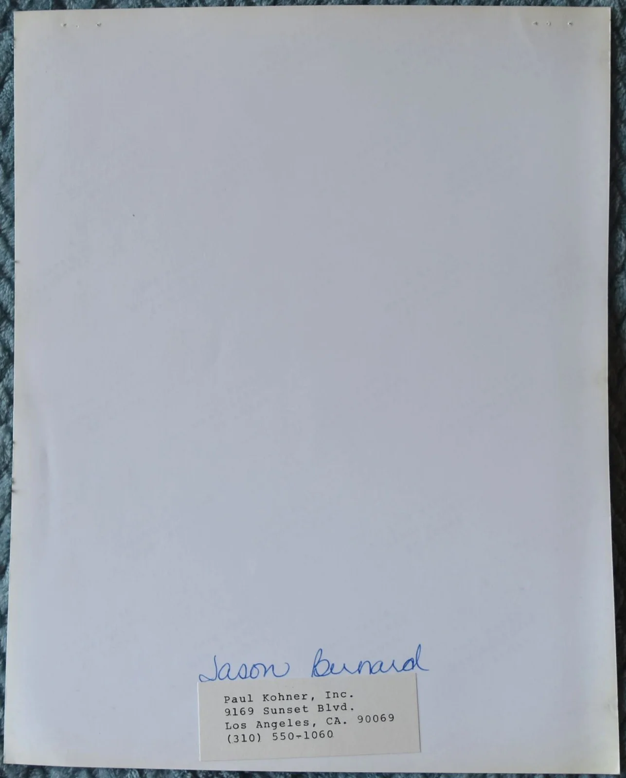 Jason Bernard Hand Signed Photo 8"X10", image 4