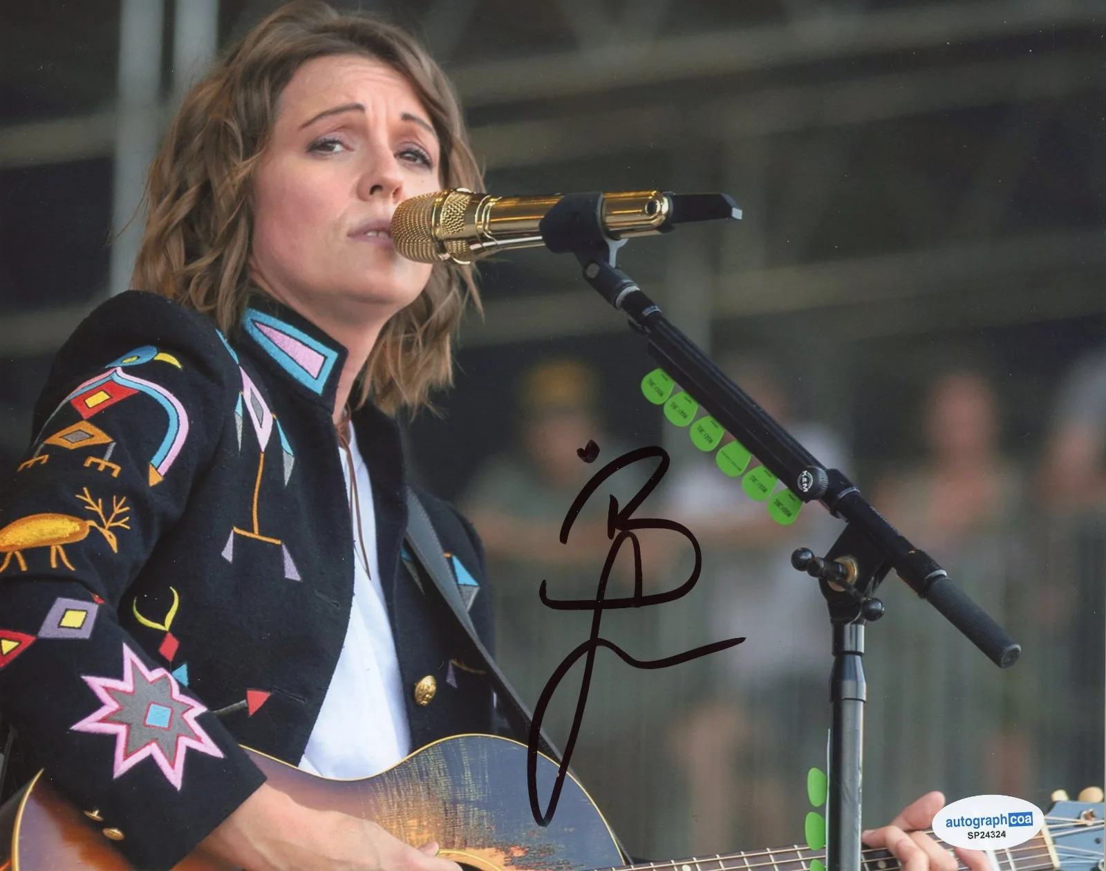 Brandi Carlile - BY THE WAY I FORGIVE YOU Signed Concert 8x10 Photo ACOA, изображение 2
