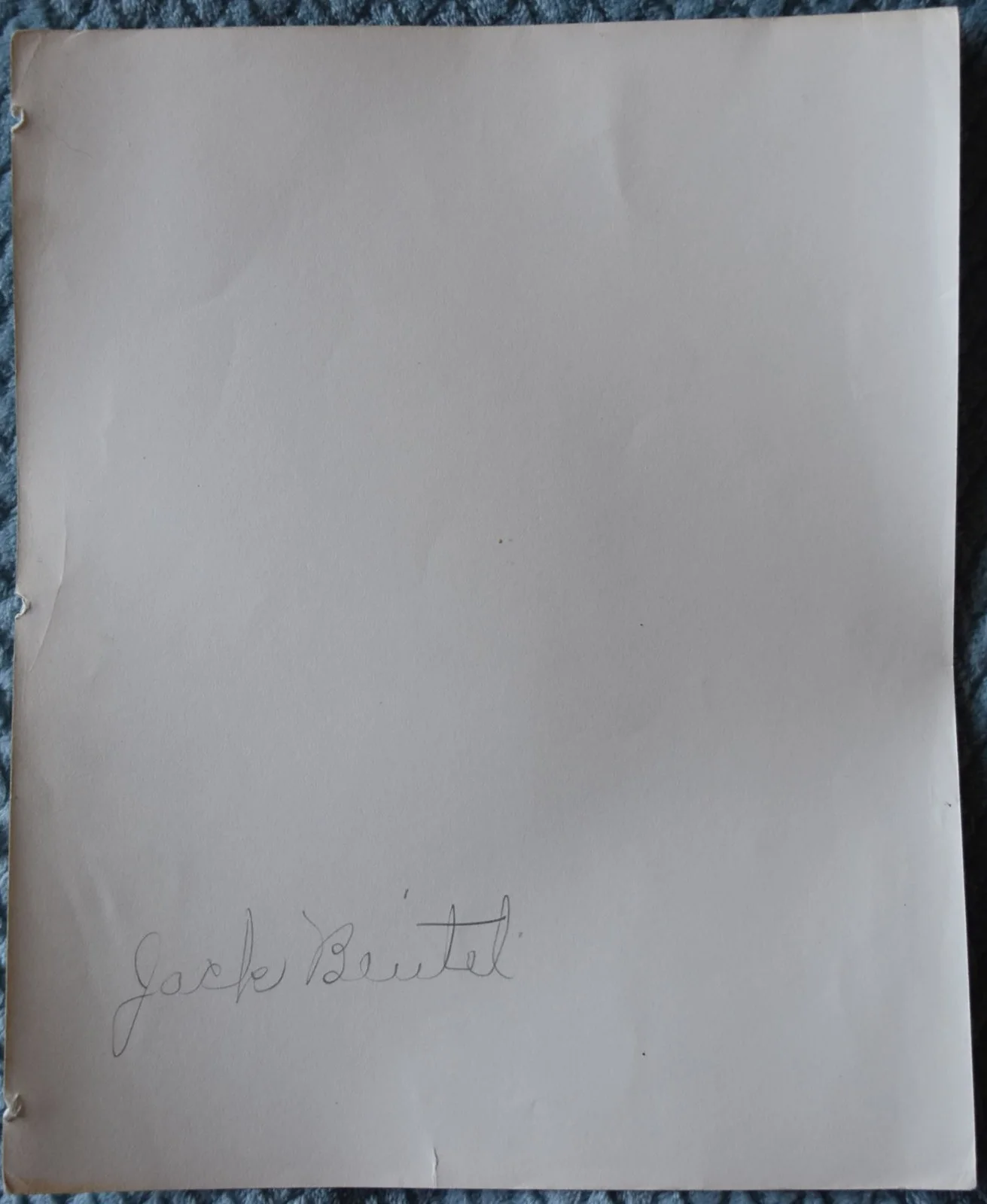 Jack Buetel Hand Signed Paper, image 3