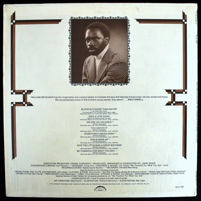 William DeVaughn - Be Thankful For What You Got [LP], image 3