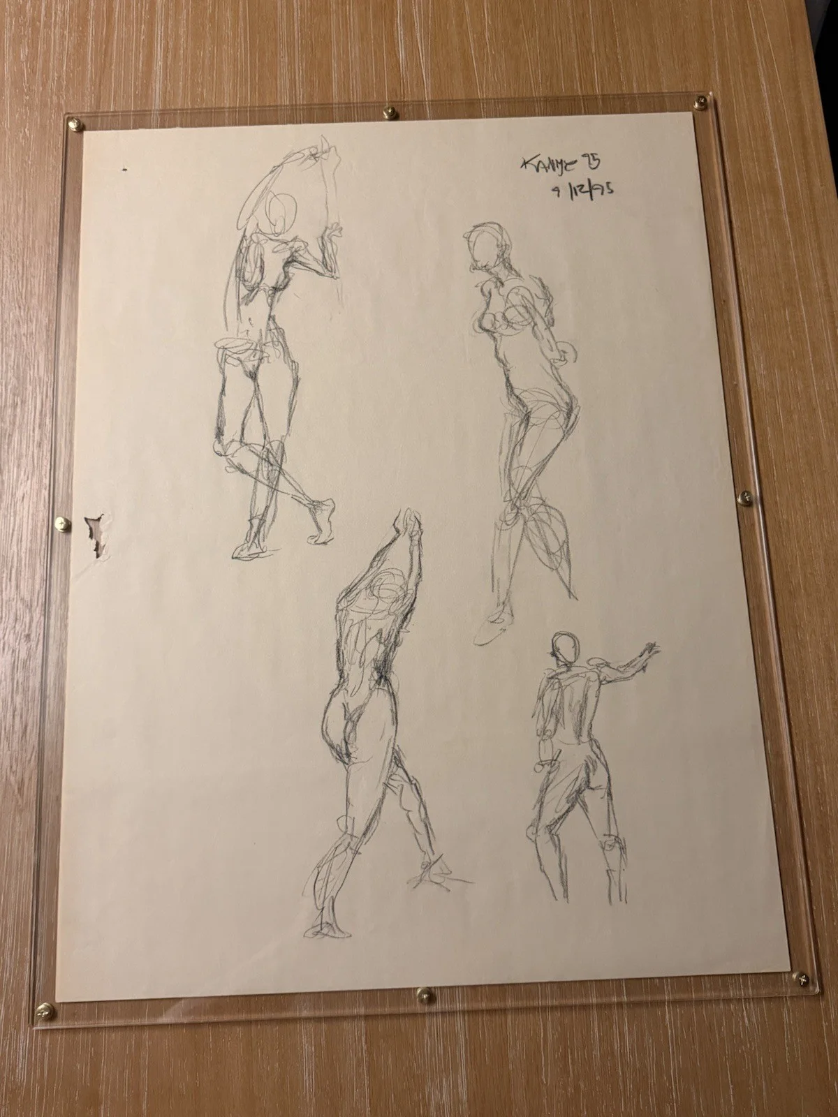 Kanye West Artwork “The New Workout Plan” Dated 95’ Signed Autographed JSA James, image 2