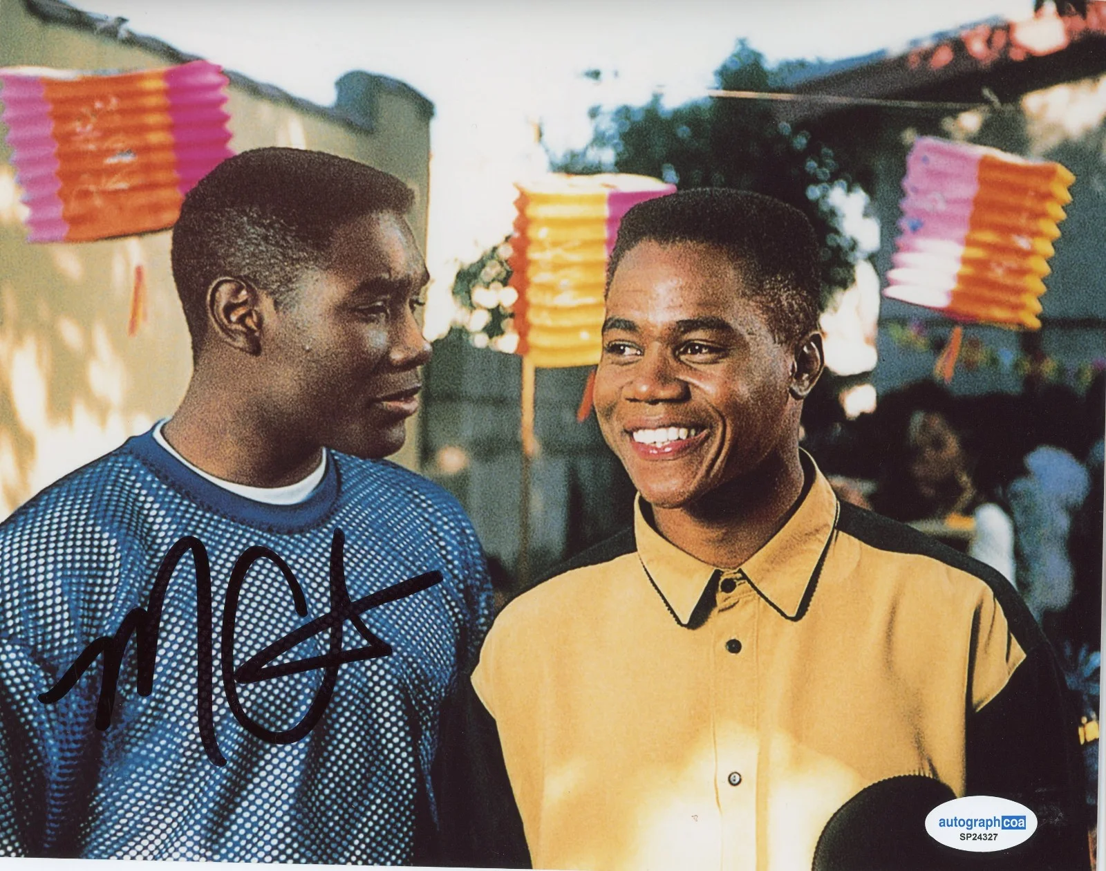 Morris Chestnut — Morris Chestnut Signed BOYZ N THE HOOD 8x10 Photo w/ Cuba Gooding Jr ACOA, изображение 2