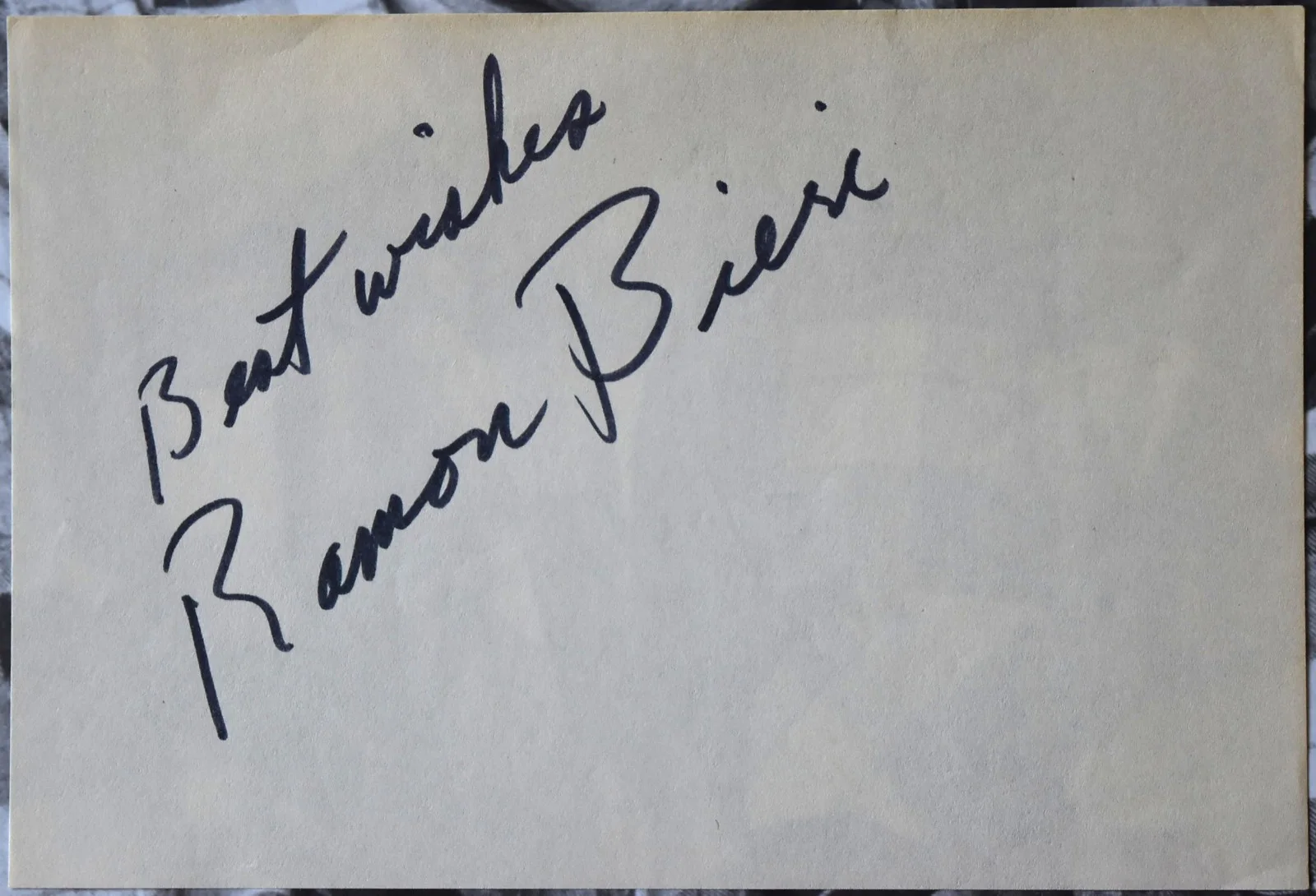 Ramon Bieri Hand Signed Paper, image 2