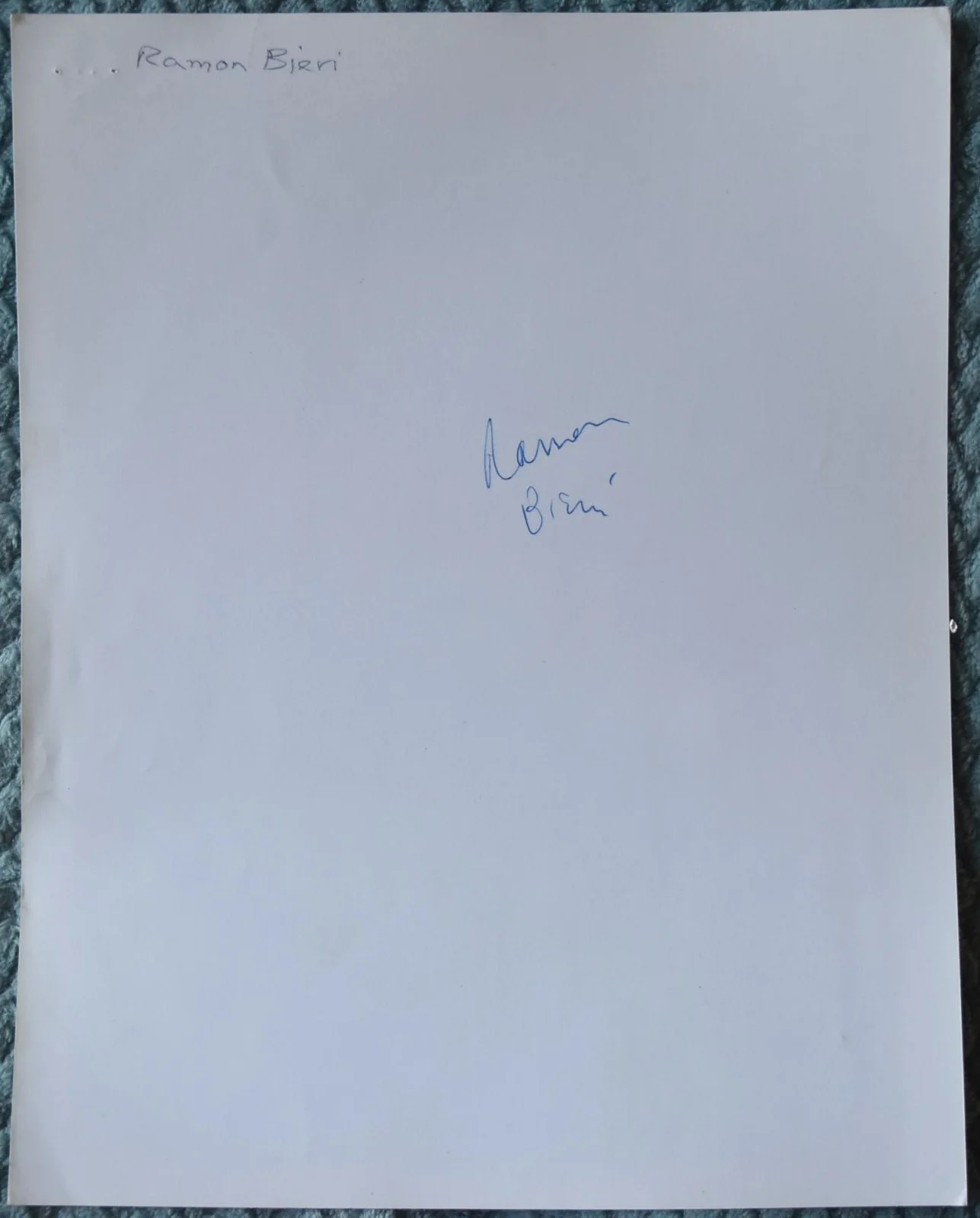 Ramon Bieri Hand Signed Paper, image 5